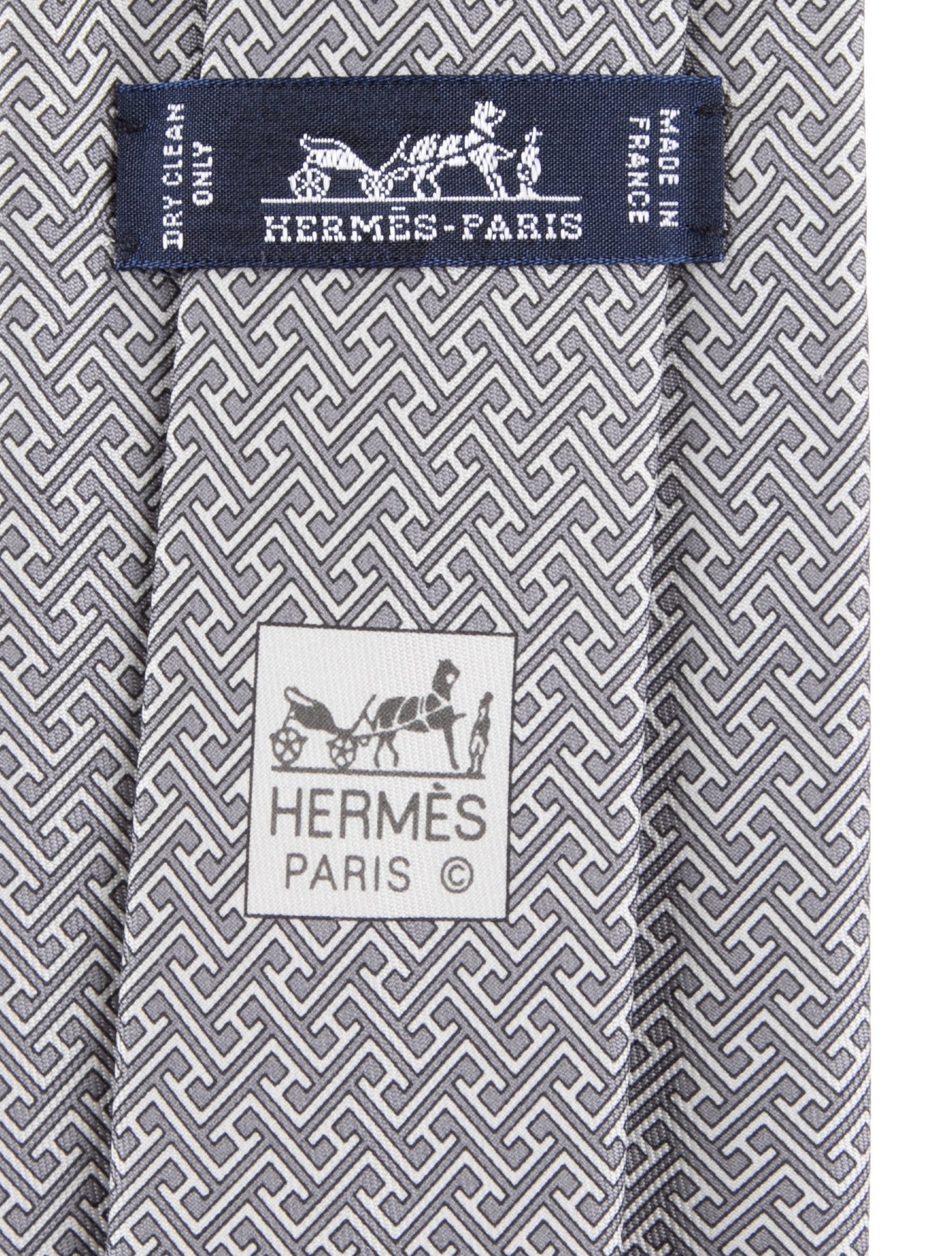 Hermès Silk Printed Tie