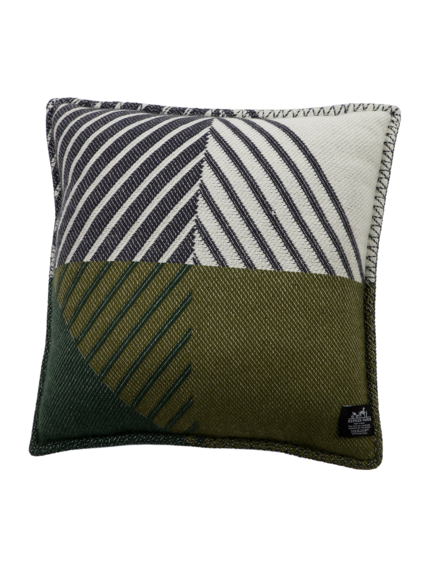 Hermès H Diagonale Throw Pillow