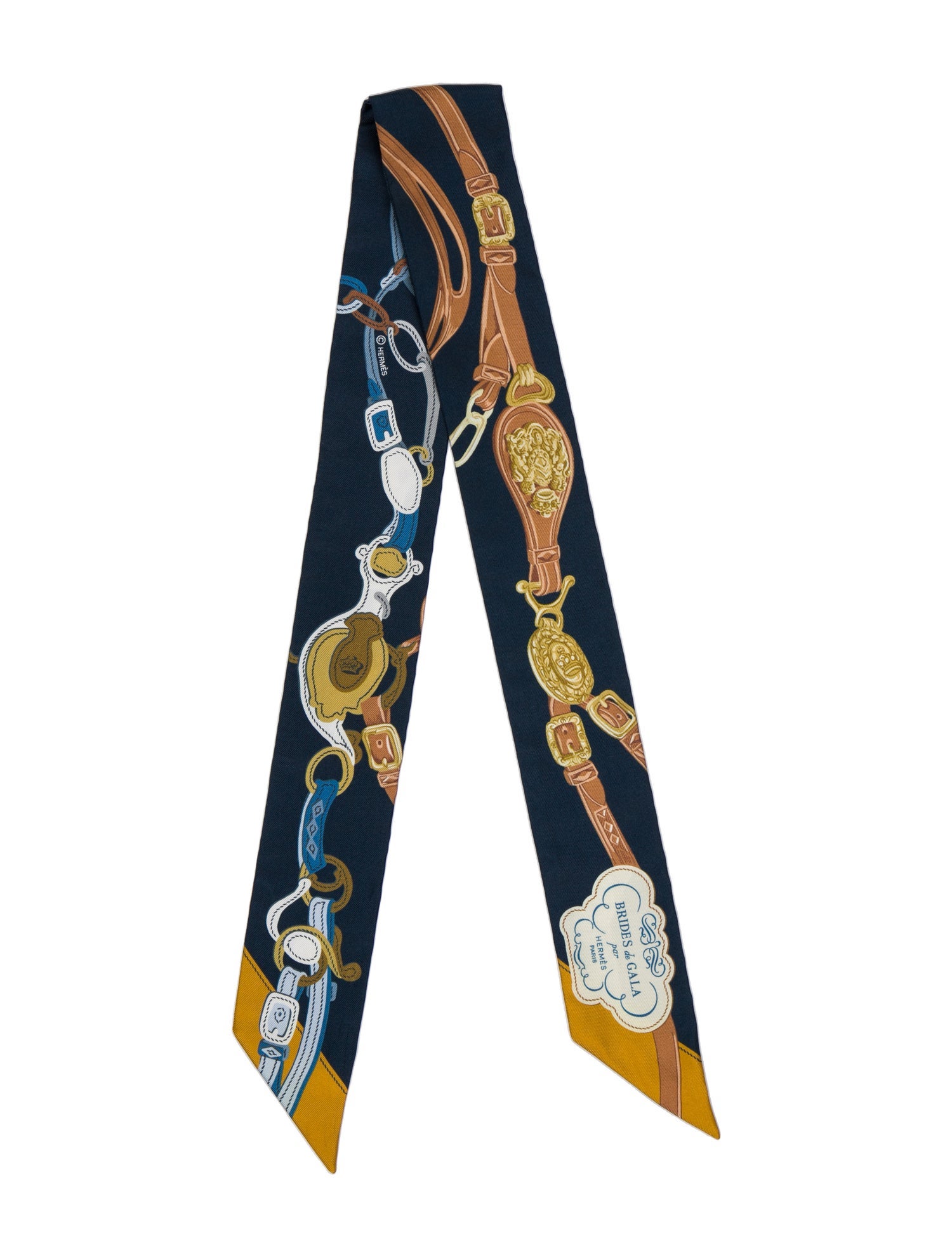 Hermès Brides de Gala Silk Twilly Scarf