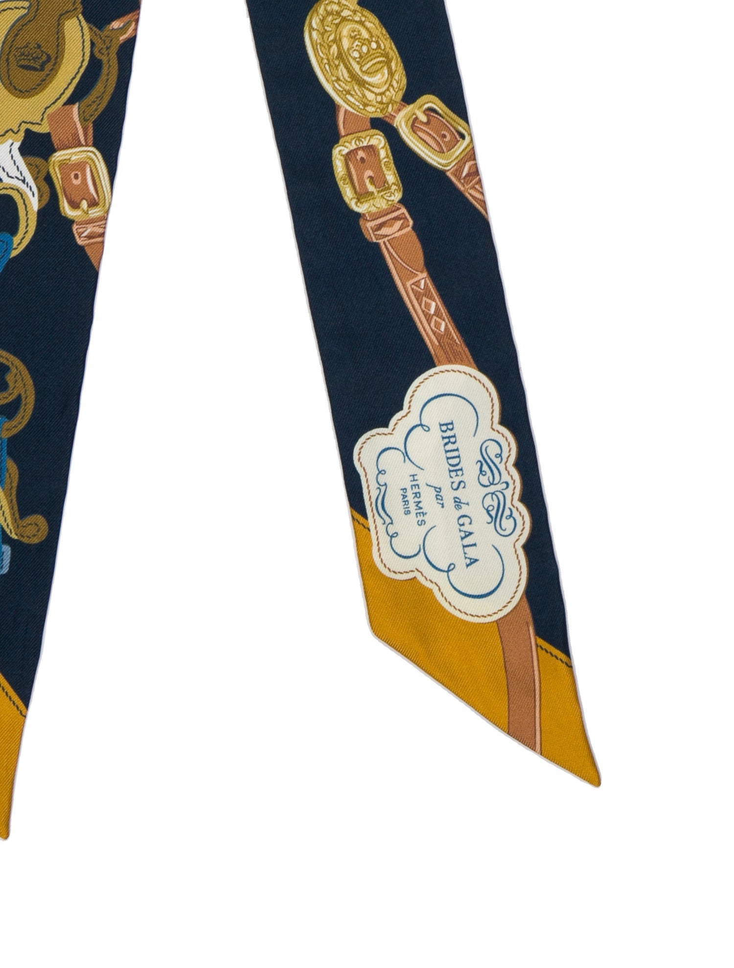 Hermès Brides de Gala Silk Twilly Scarf