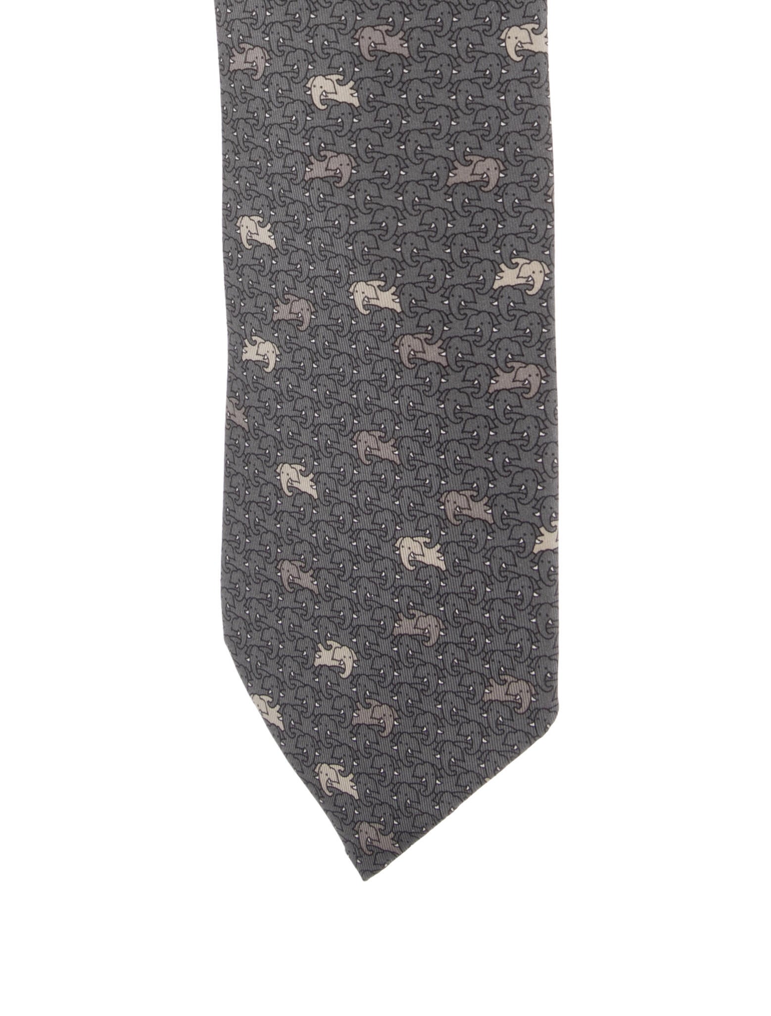 Hermès Silk Patterned Tie
