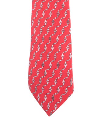 Hermès pattern print tie