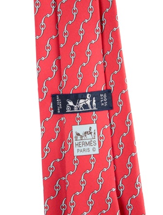 Hermès pattern print tie