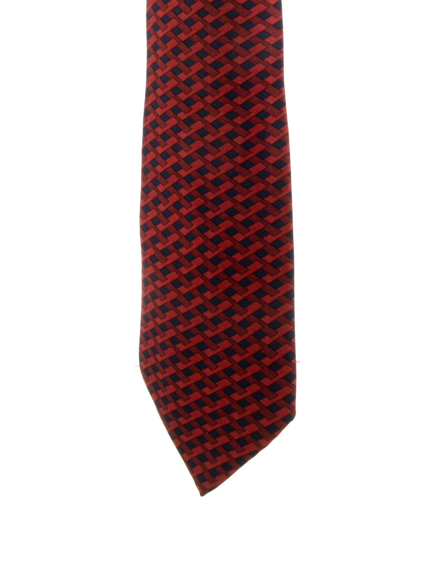 Hermès Silk Pattern Print Tie