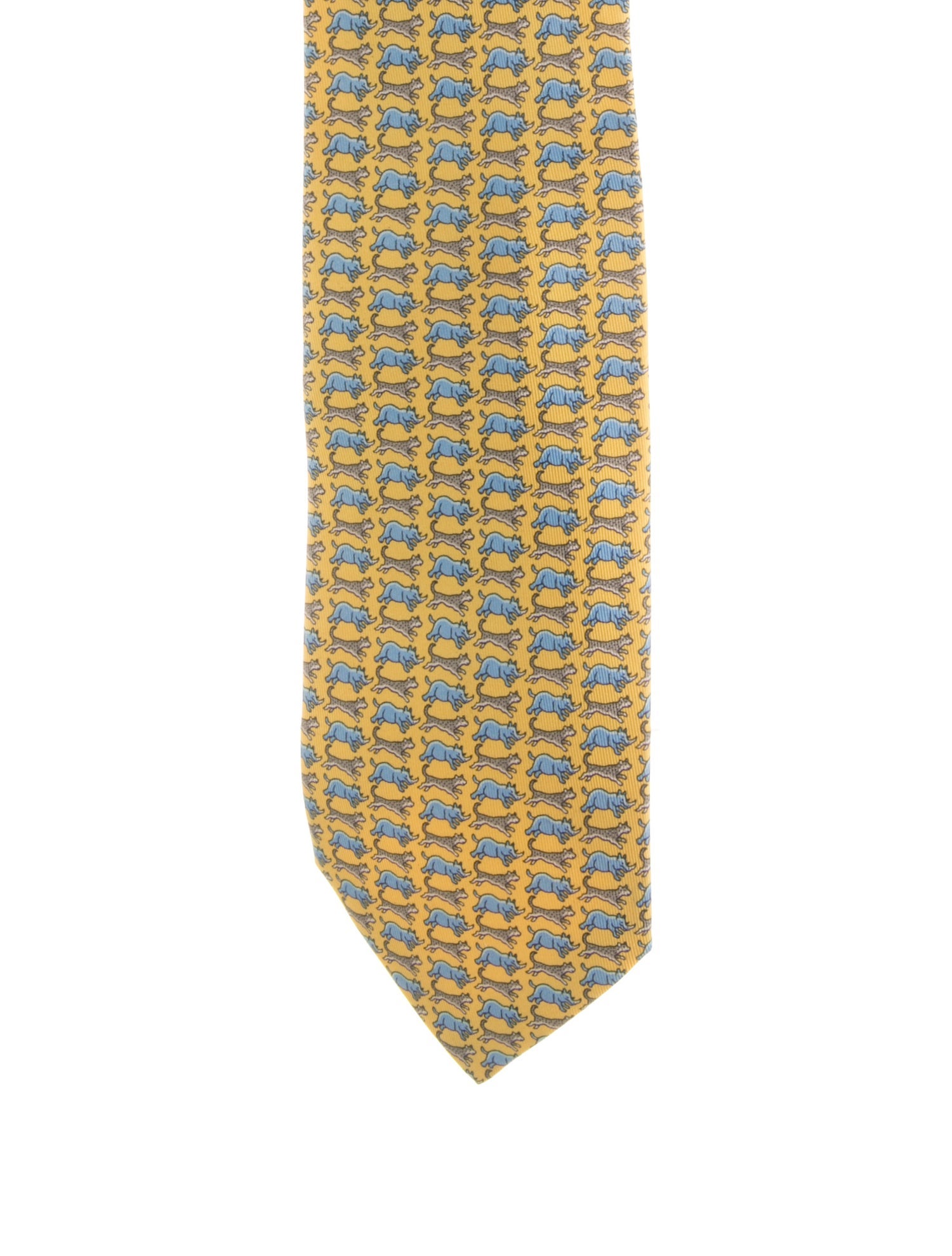 Hermès Silk Pattern Print Tie
