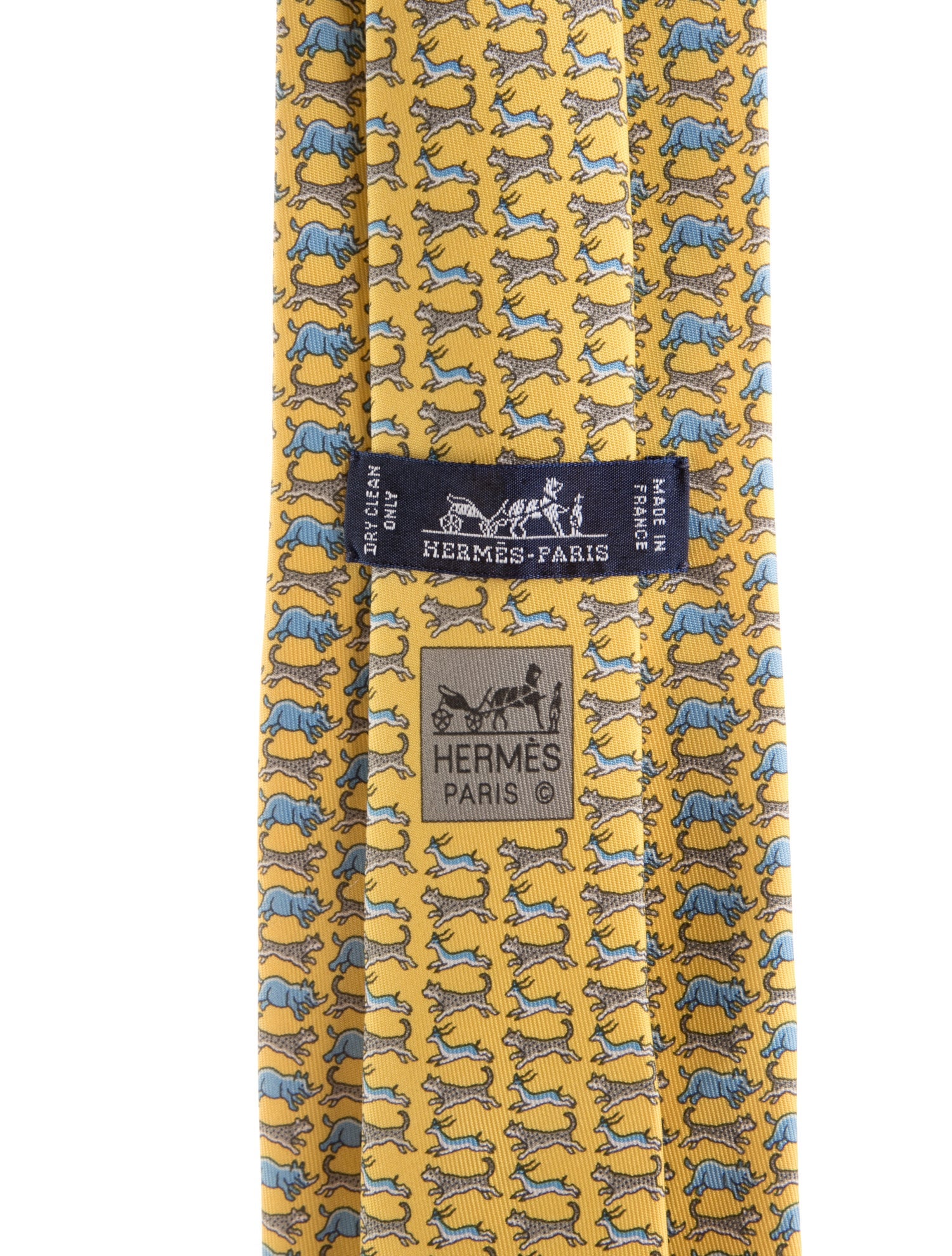 Hermès Silk Pattern Print Tie