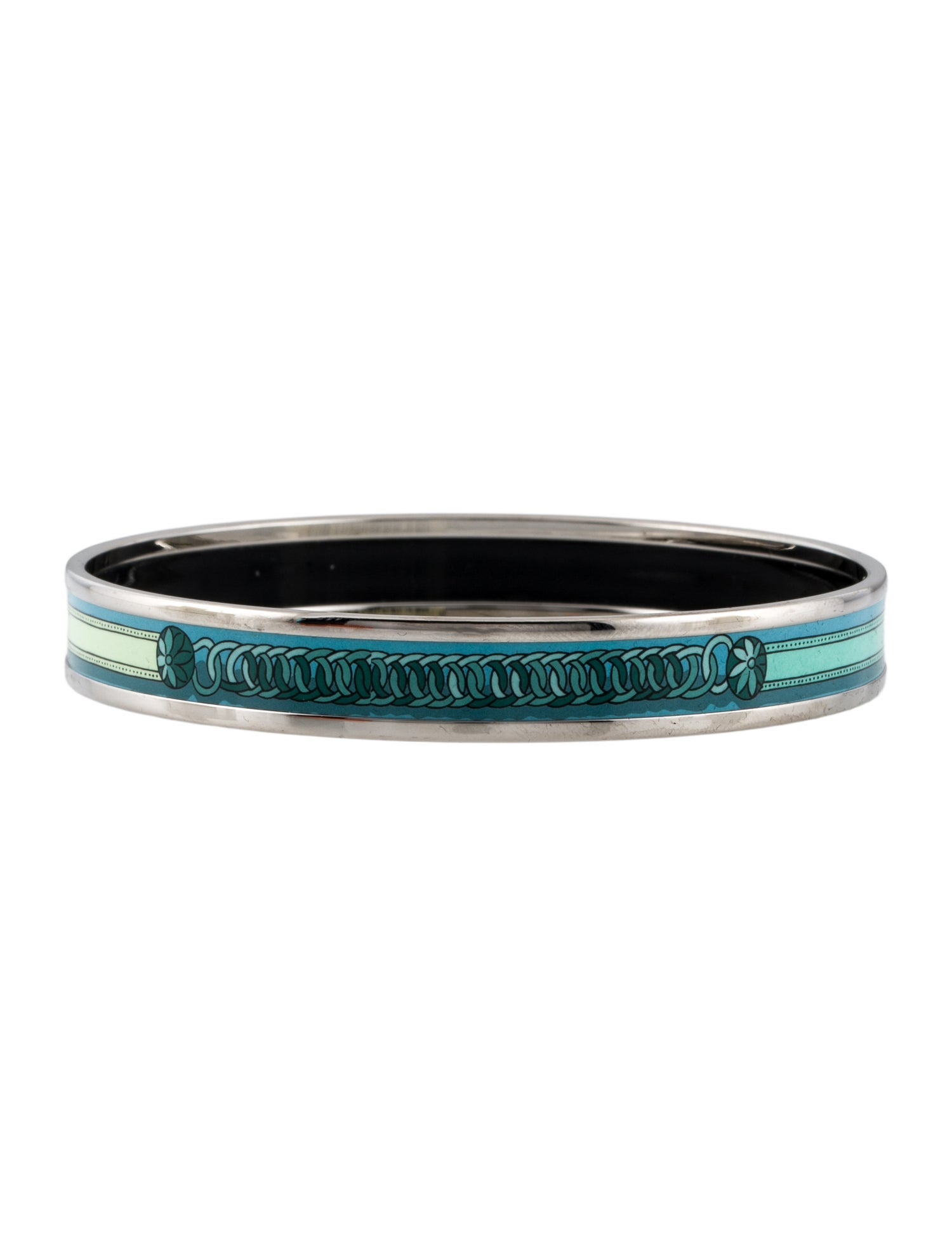Hermès Enamel Narrow Bangle Bracelet