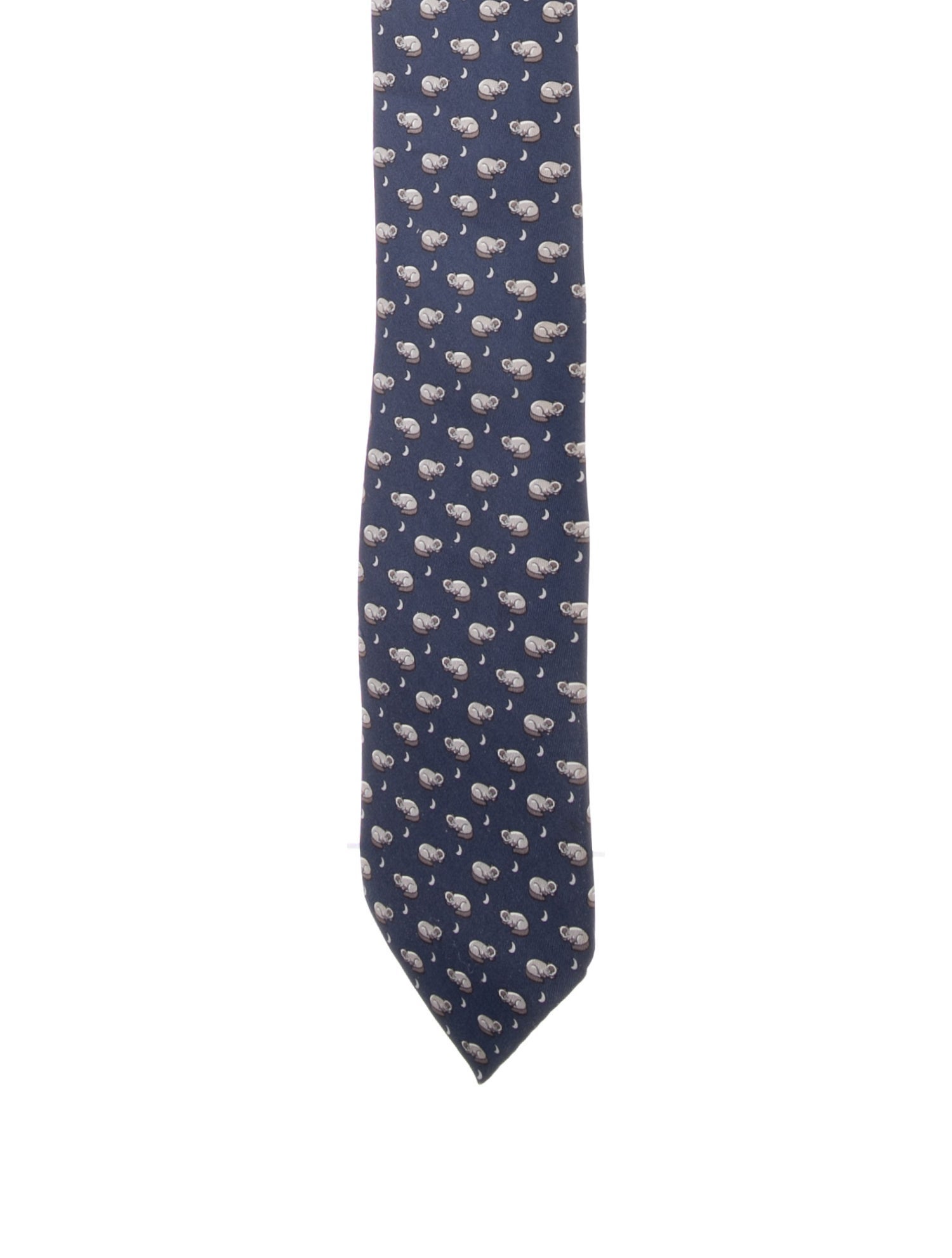Hermès Pattern print neck tie