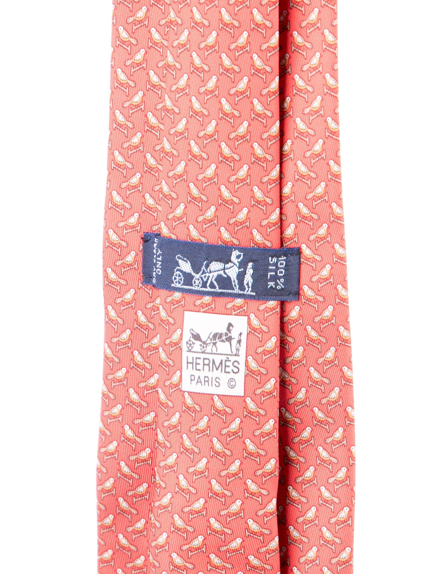 Hermès Silk Pattern Print Tie