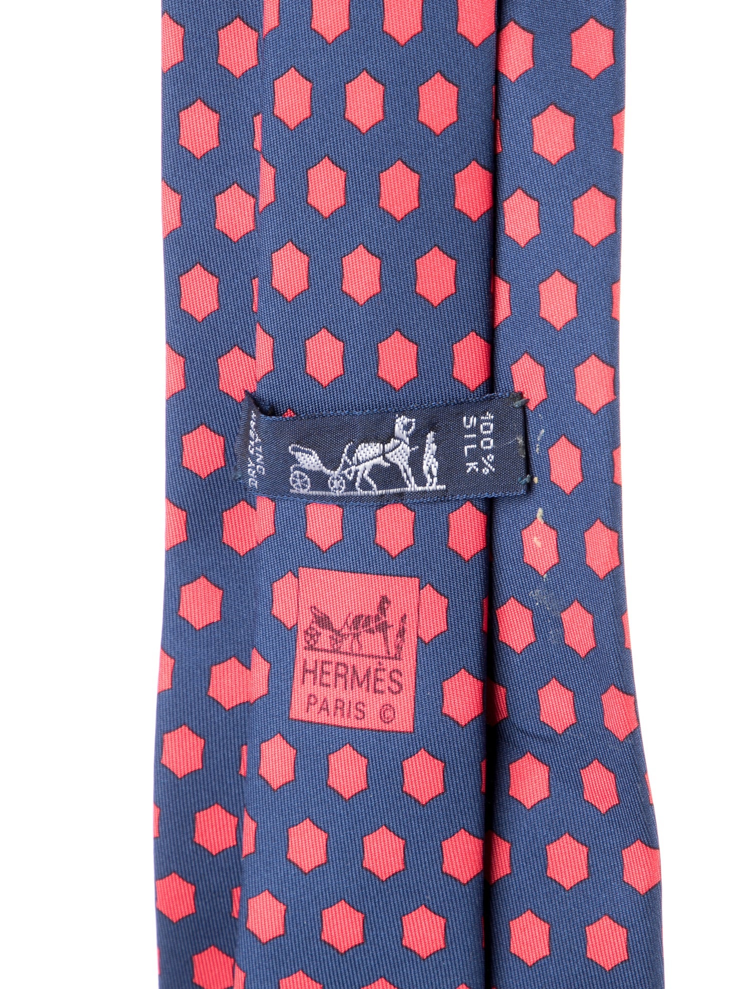 Hermès SIlk Pattern Print Tie