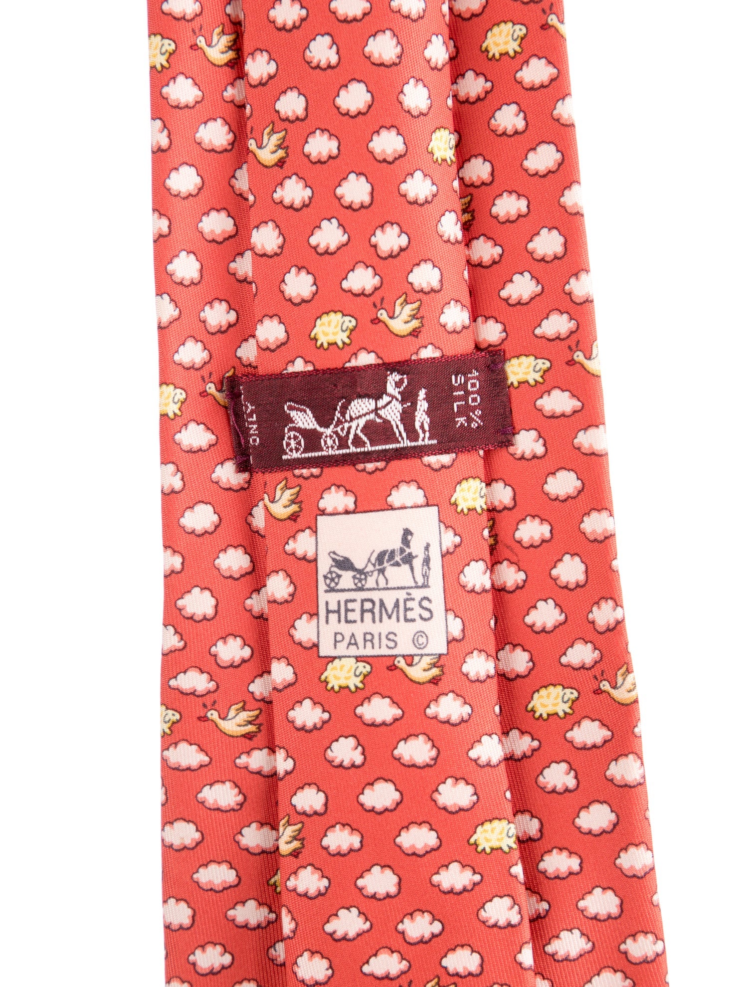 Hermès pattern print tie