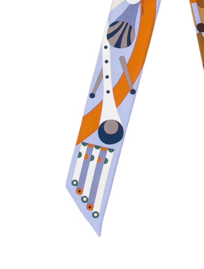 Hermès Parade en Fanfare Silk Twilly Scarf