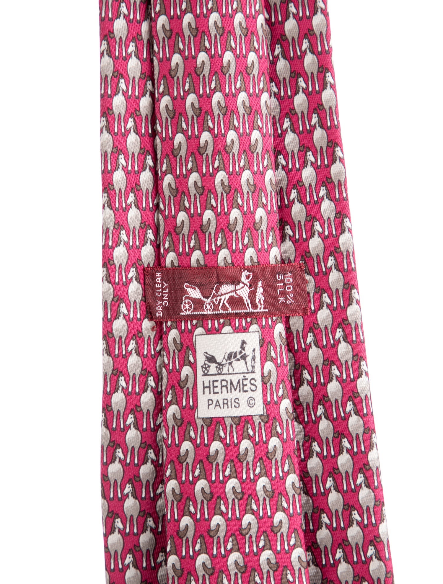 Hermès pattern print tie