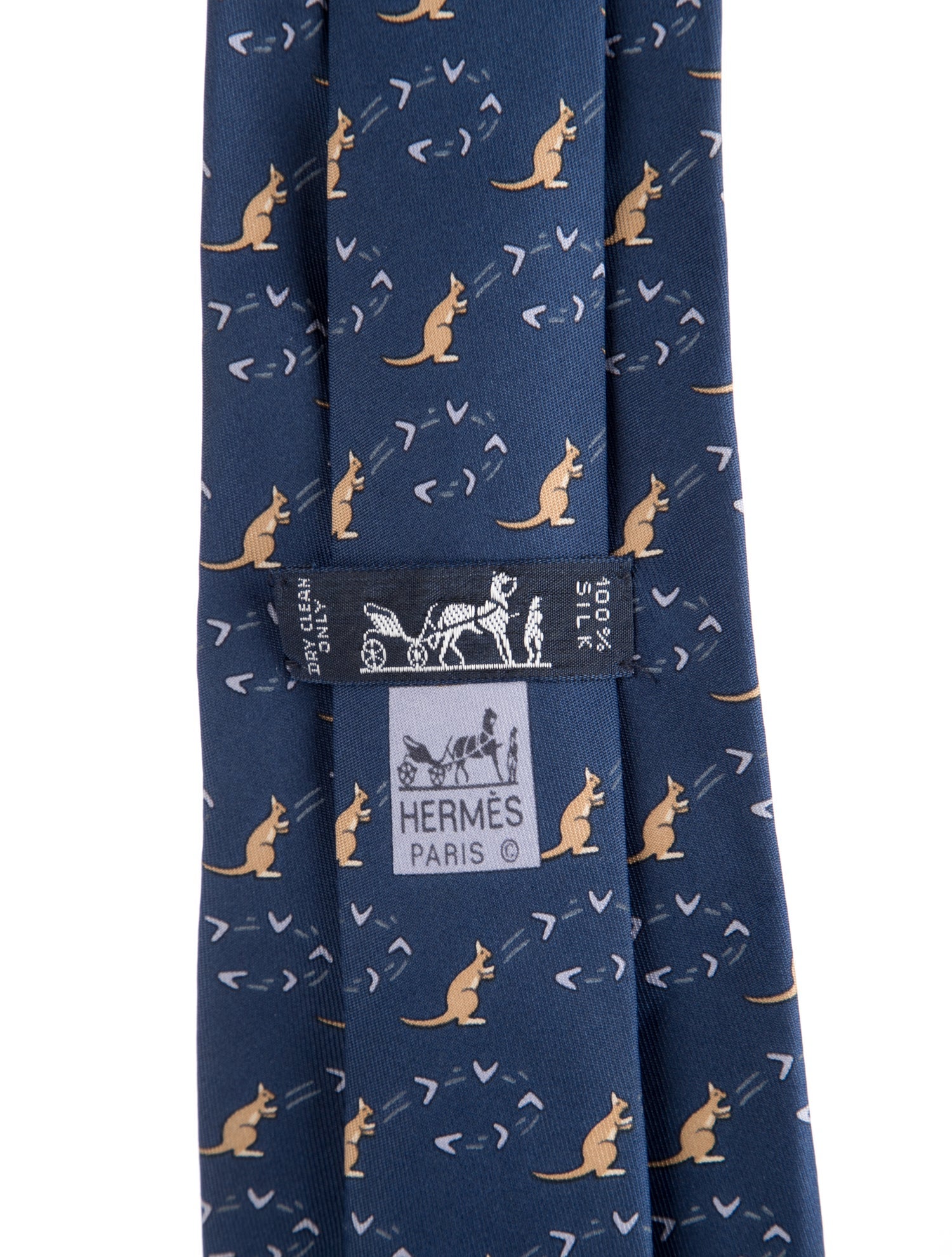 Hermès pattern print tie