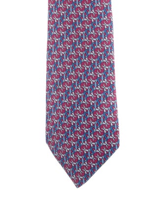 Hermès pattern print tie