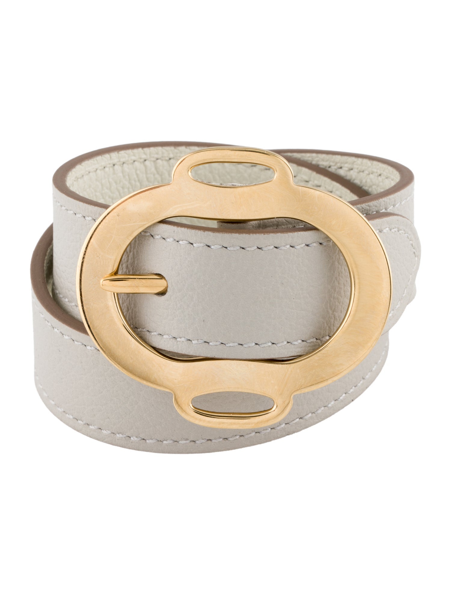 Hermès Leather Boucleries Triple Tour Bracelet