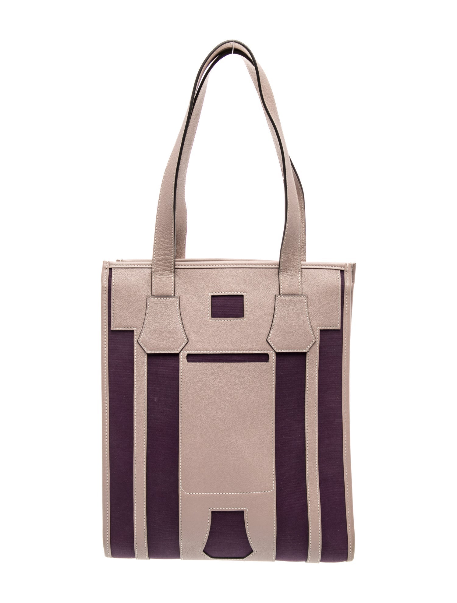 Hermès Toile Militaire & Evergrain Petit H Bell Tote