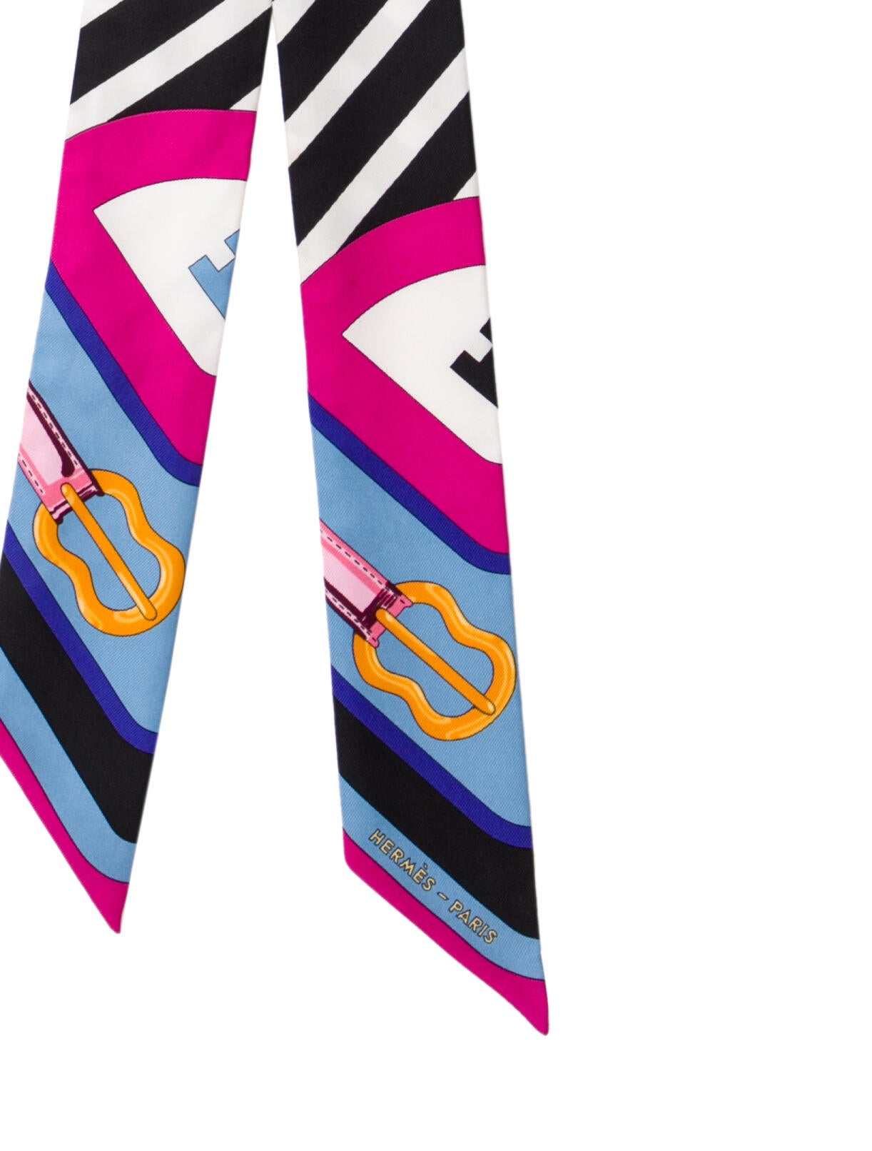 Hermès Coaching Silk Twilly Scarf