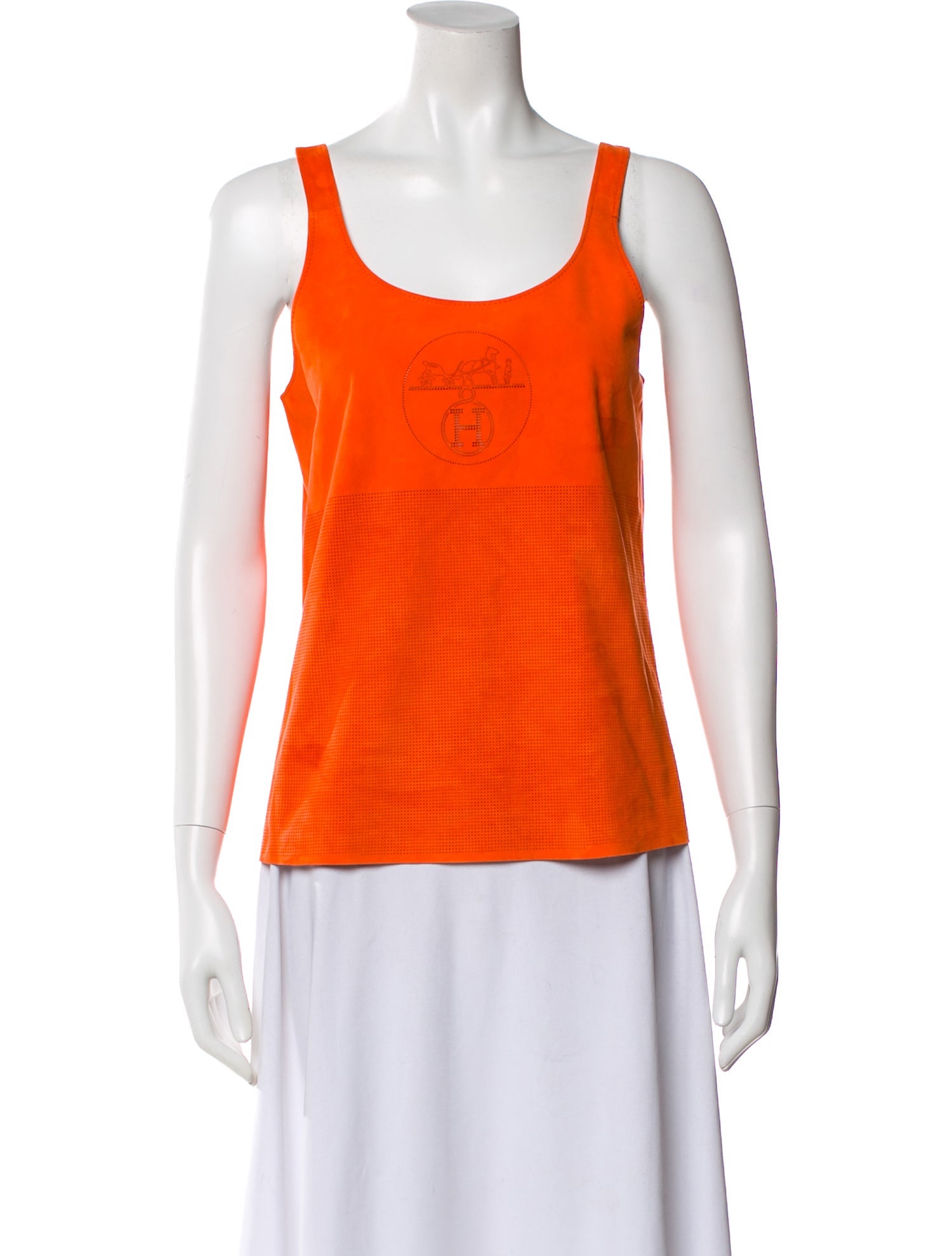 Hermès Goat Leather Patterned Top