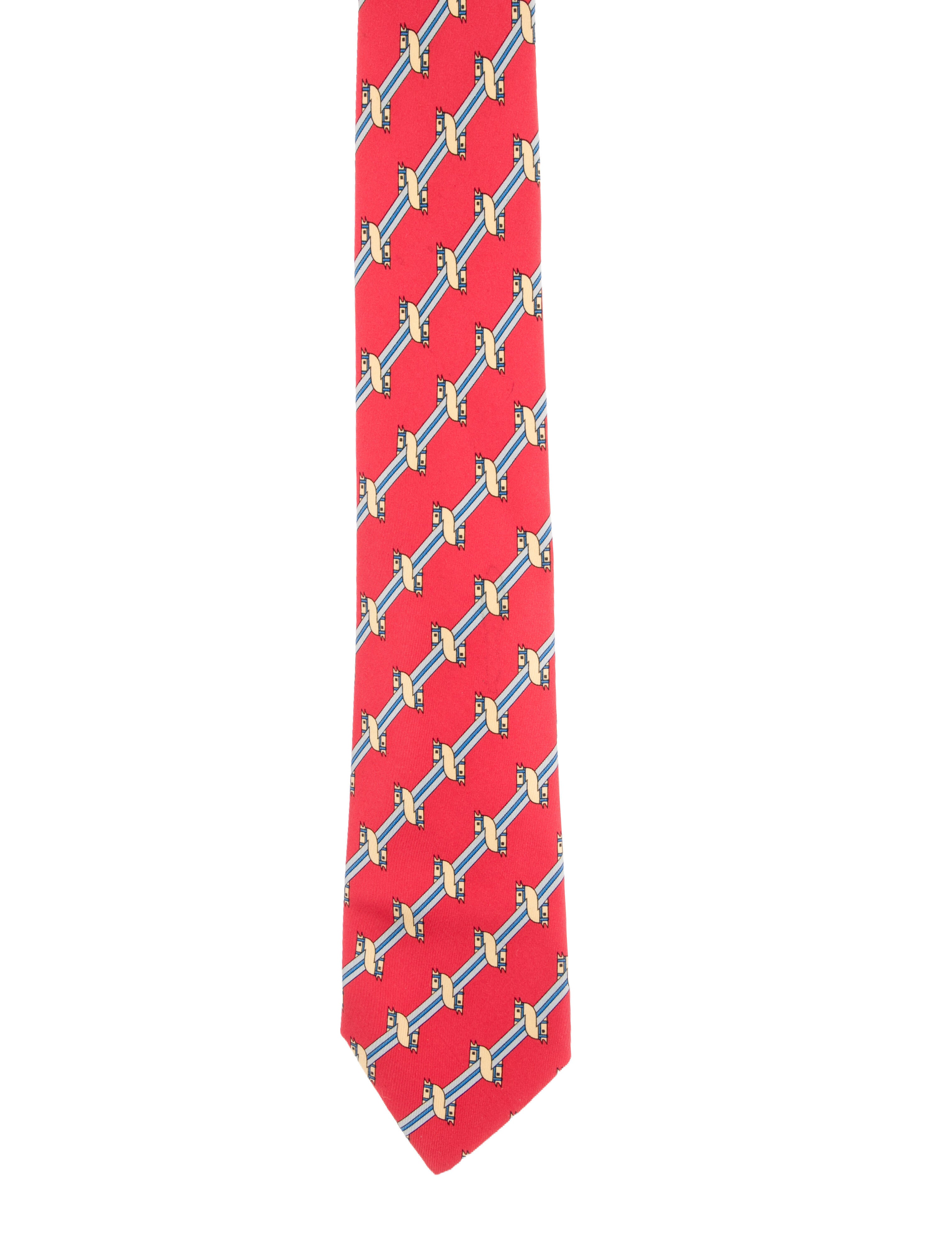 Hermès Silk Pattern Print Tie