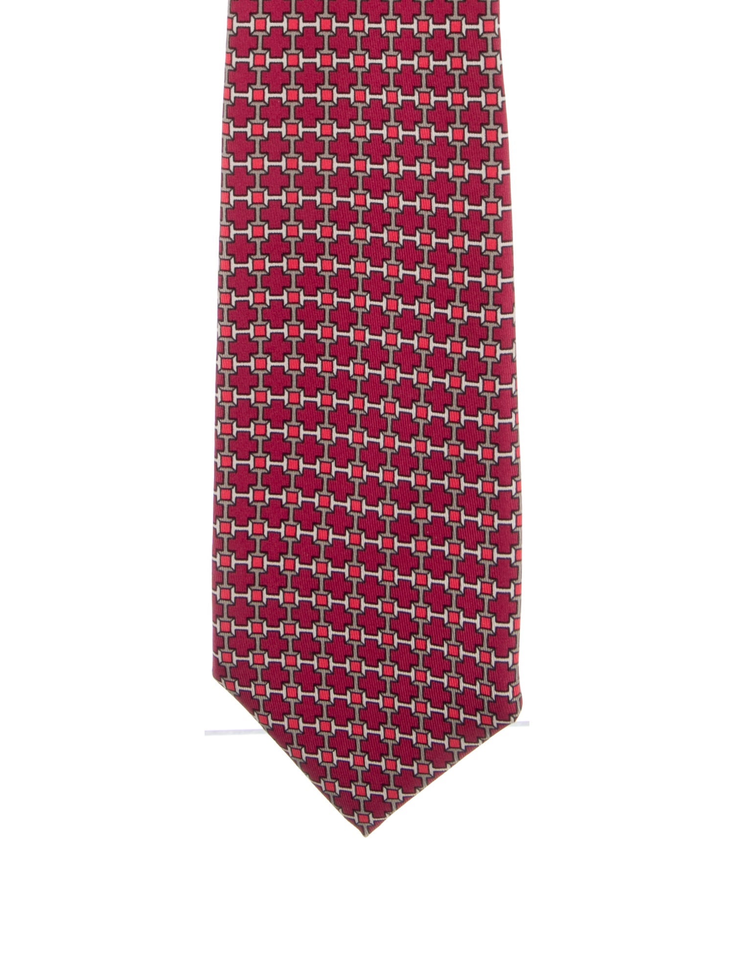 Hermès Patterned Silk tie
