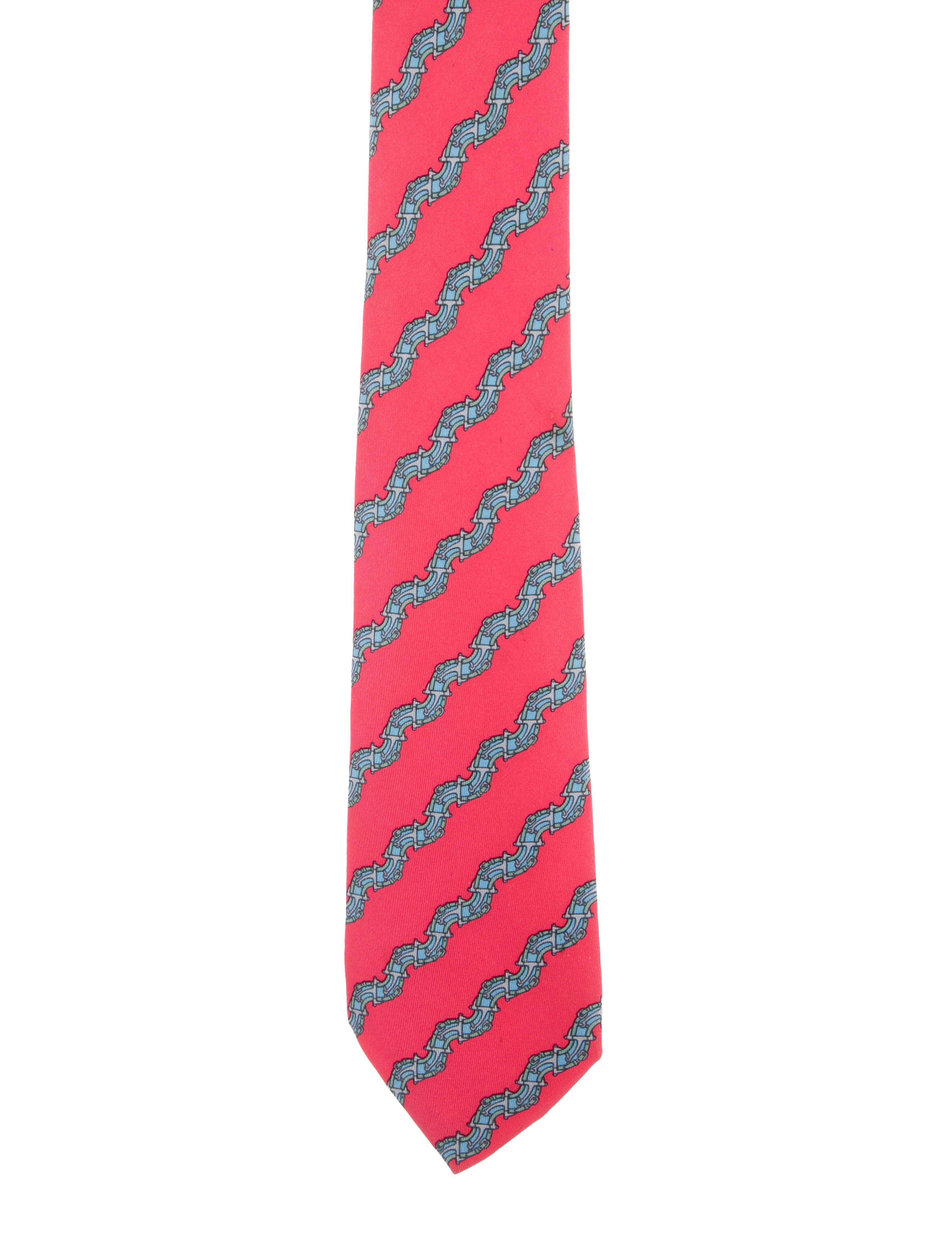 Hermès Silk Pattern Print Tie