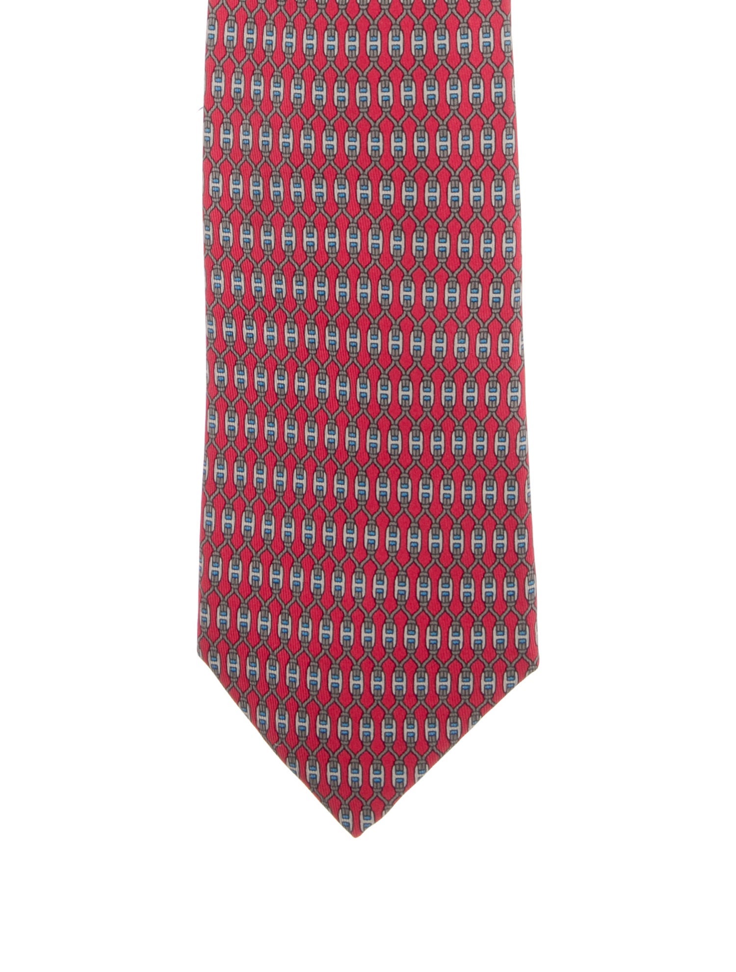 Hermès Silk Pattern Print Tie