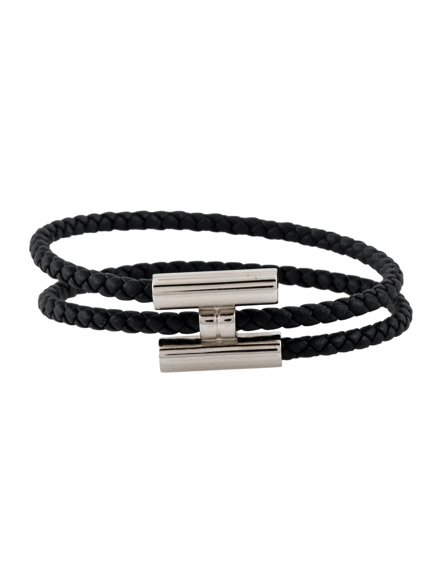 Hermès Leather Tournis Tresse Bracelet