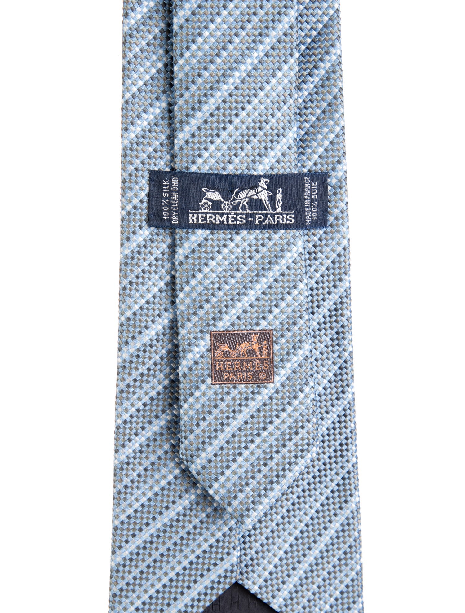 Hermès pattern silk tie