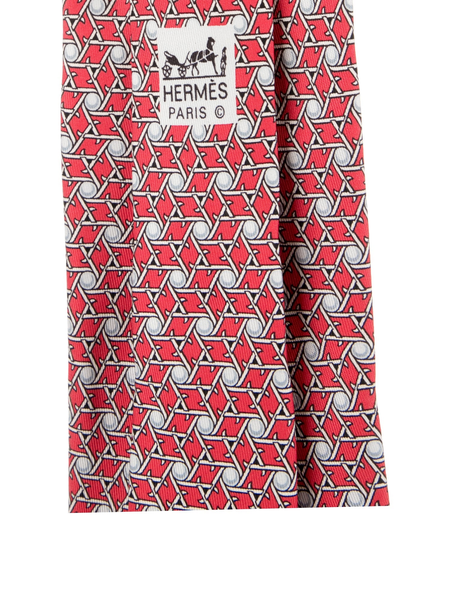 Hermès SIlk Pattern Print Tie