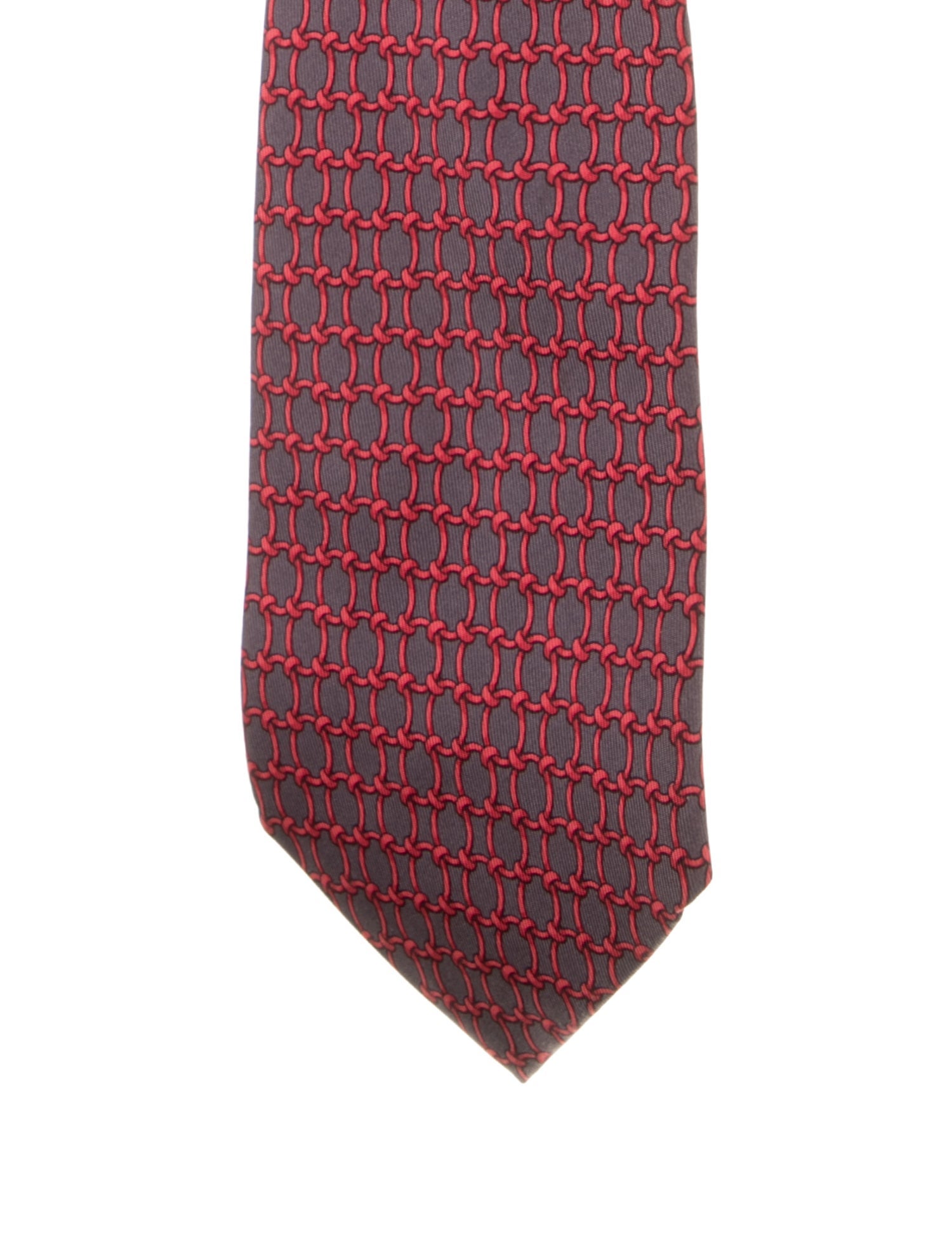 Hermès pattern silk tie