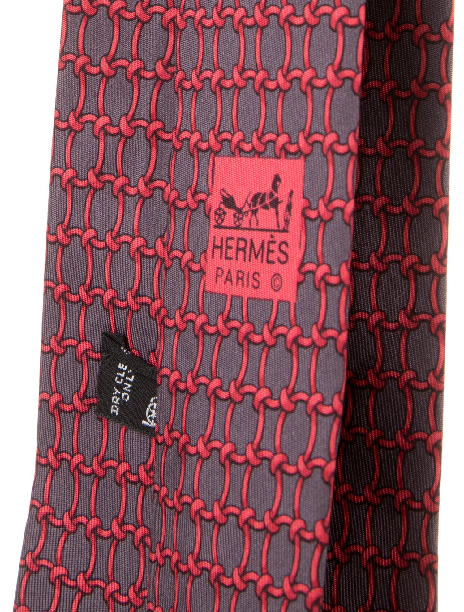 Hermès pattern silk tie