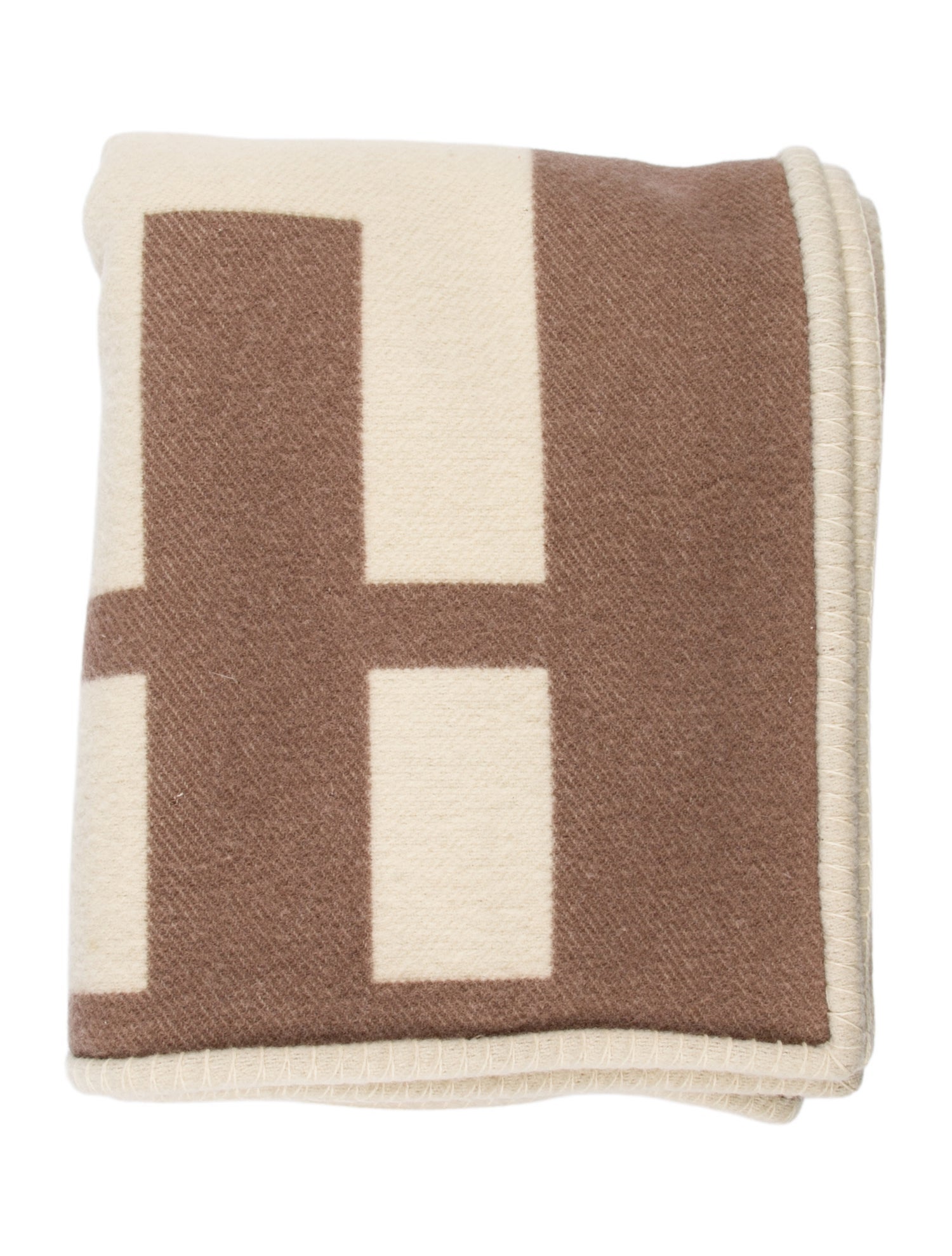 Hermès H logo Blanket Throw