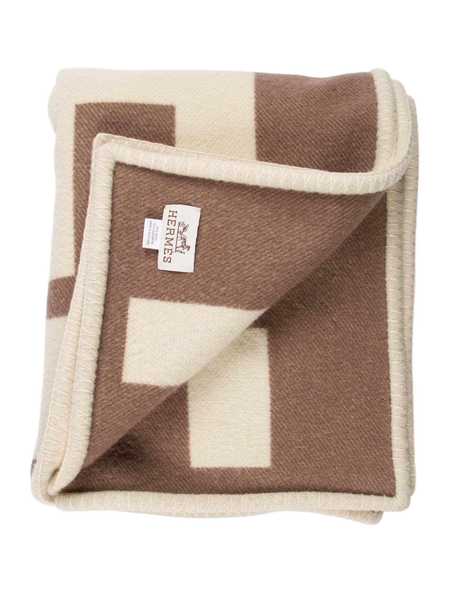 Hermès H logo Blanket Throw