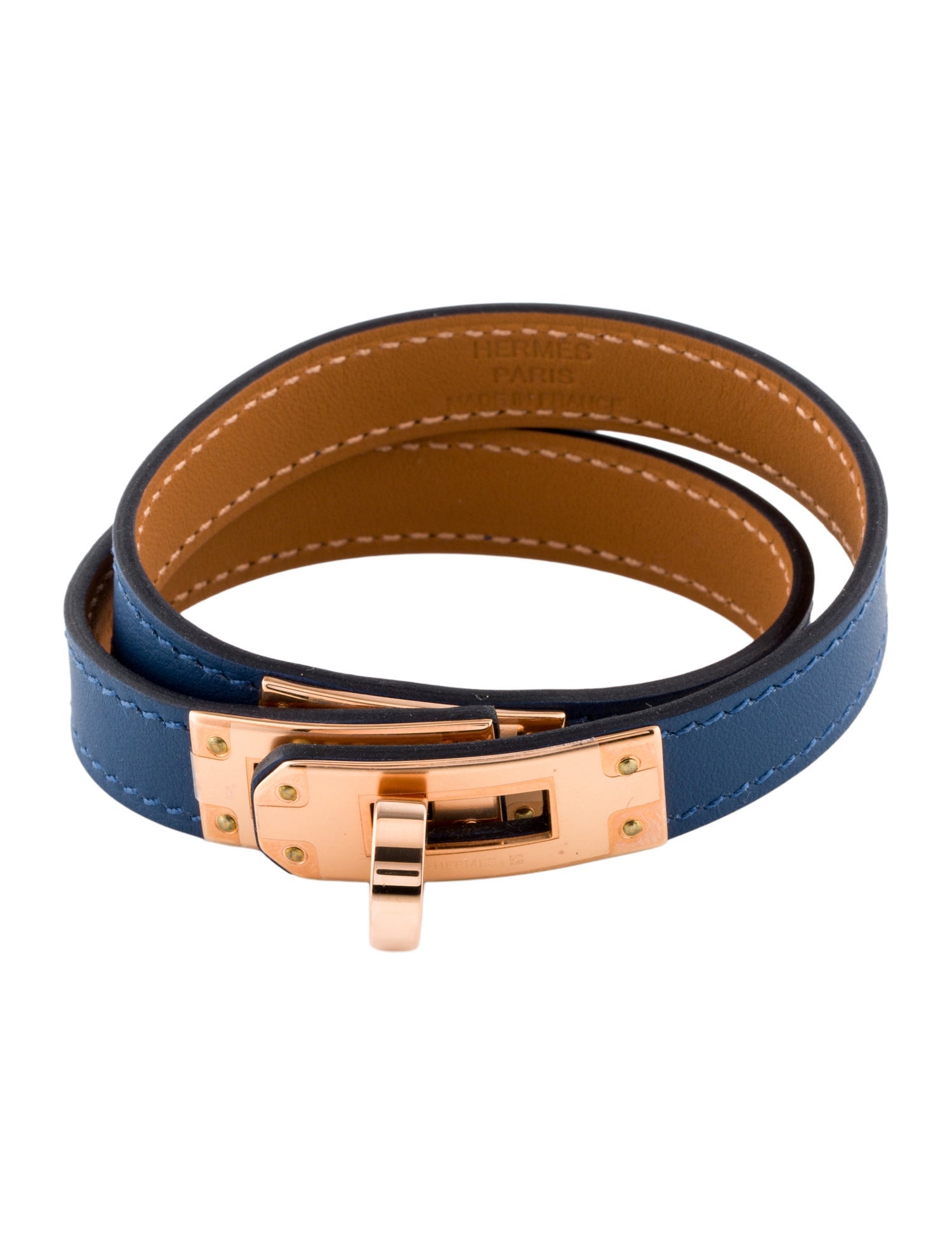 Hermès Leather Kelly Double Tour Wrap Braelet