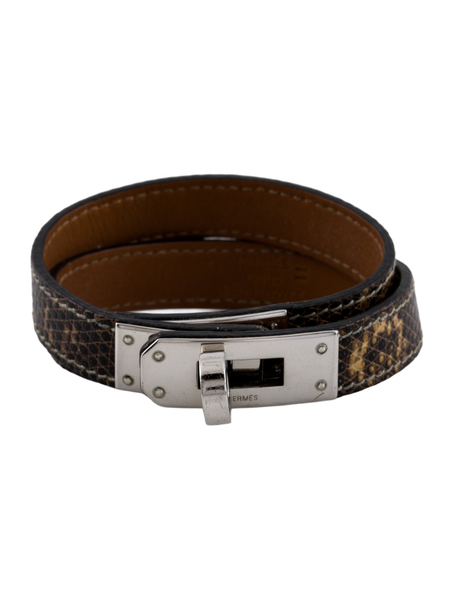 Hermès Lizard Kelly Double Tour Bracelet