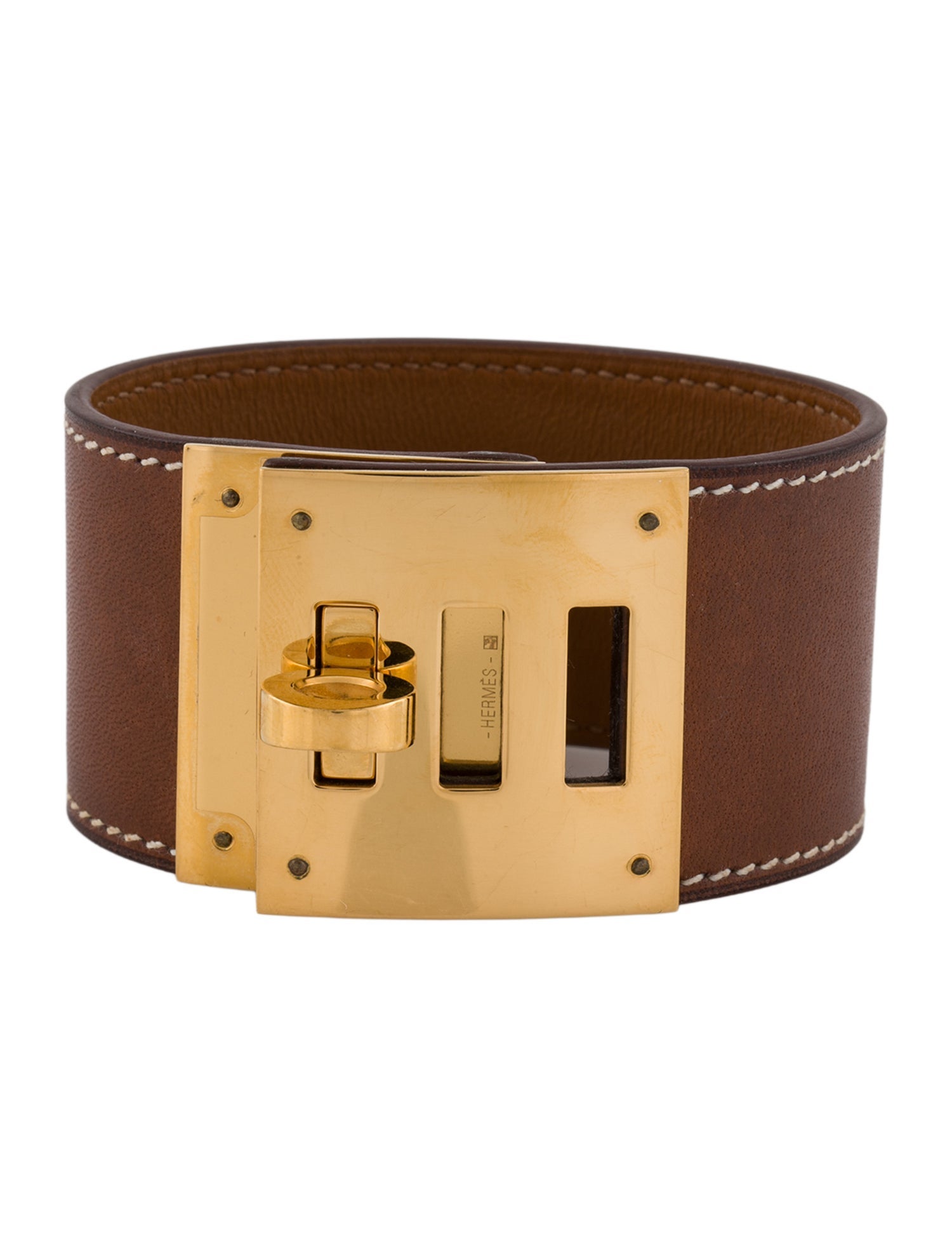 Hermès Leather Kelly Dog Wrap Bracelet