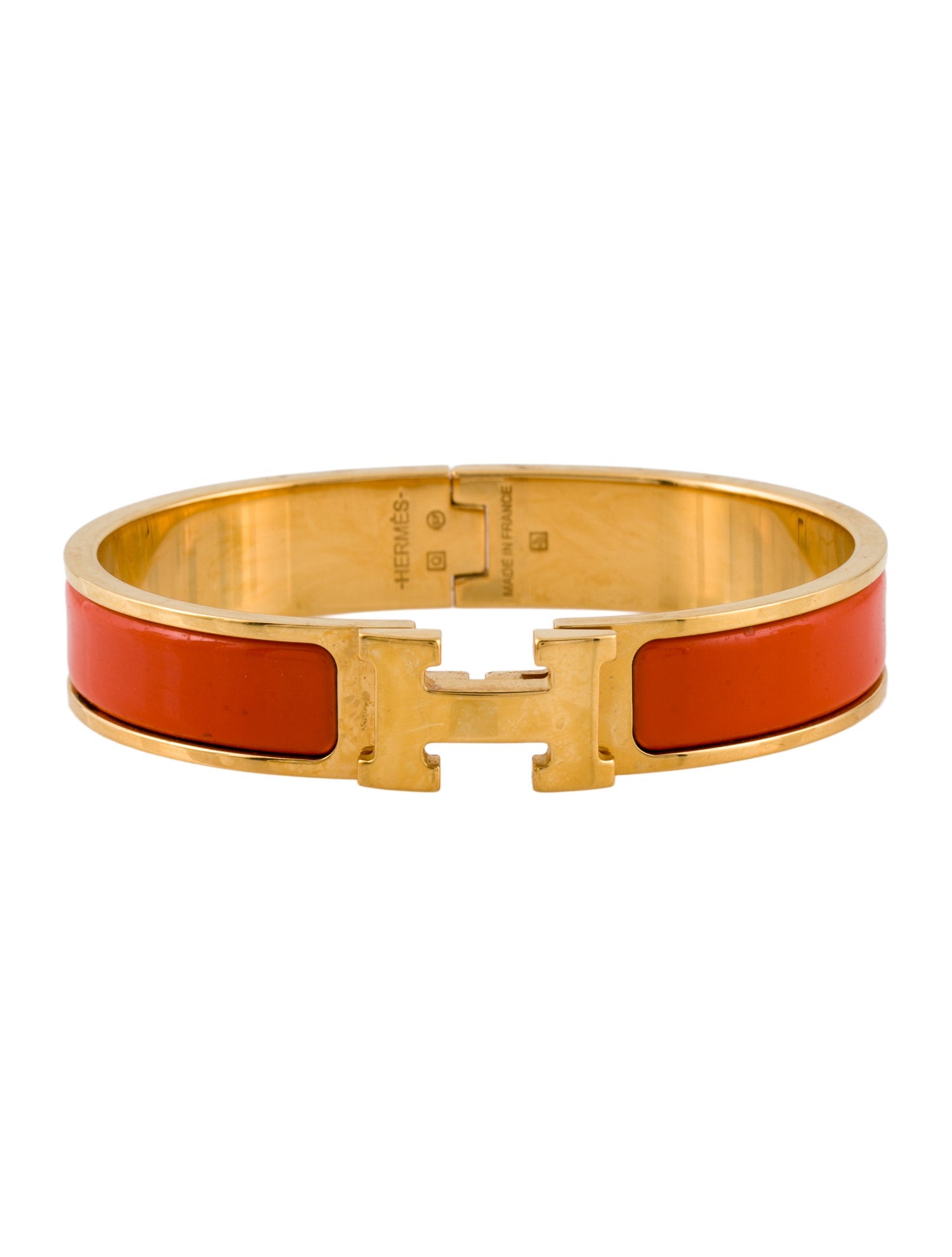 Hermès Enamel Clic H Bangle Bracelet
