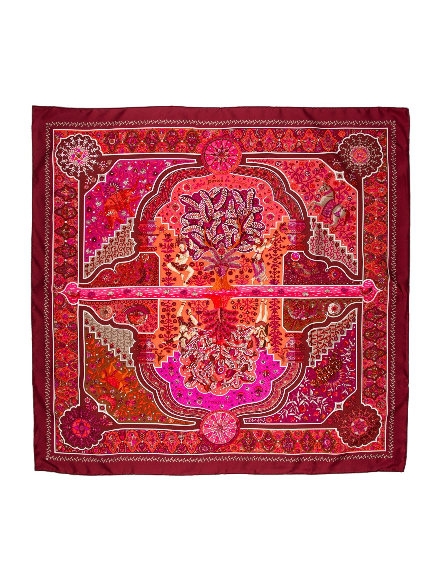 Hermès Aux Portes du Palais Silk Scarf