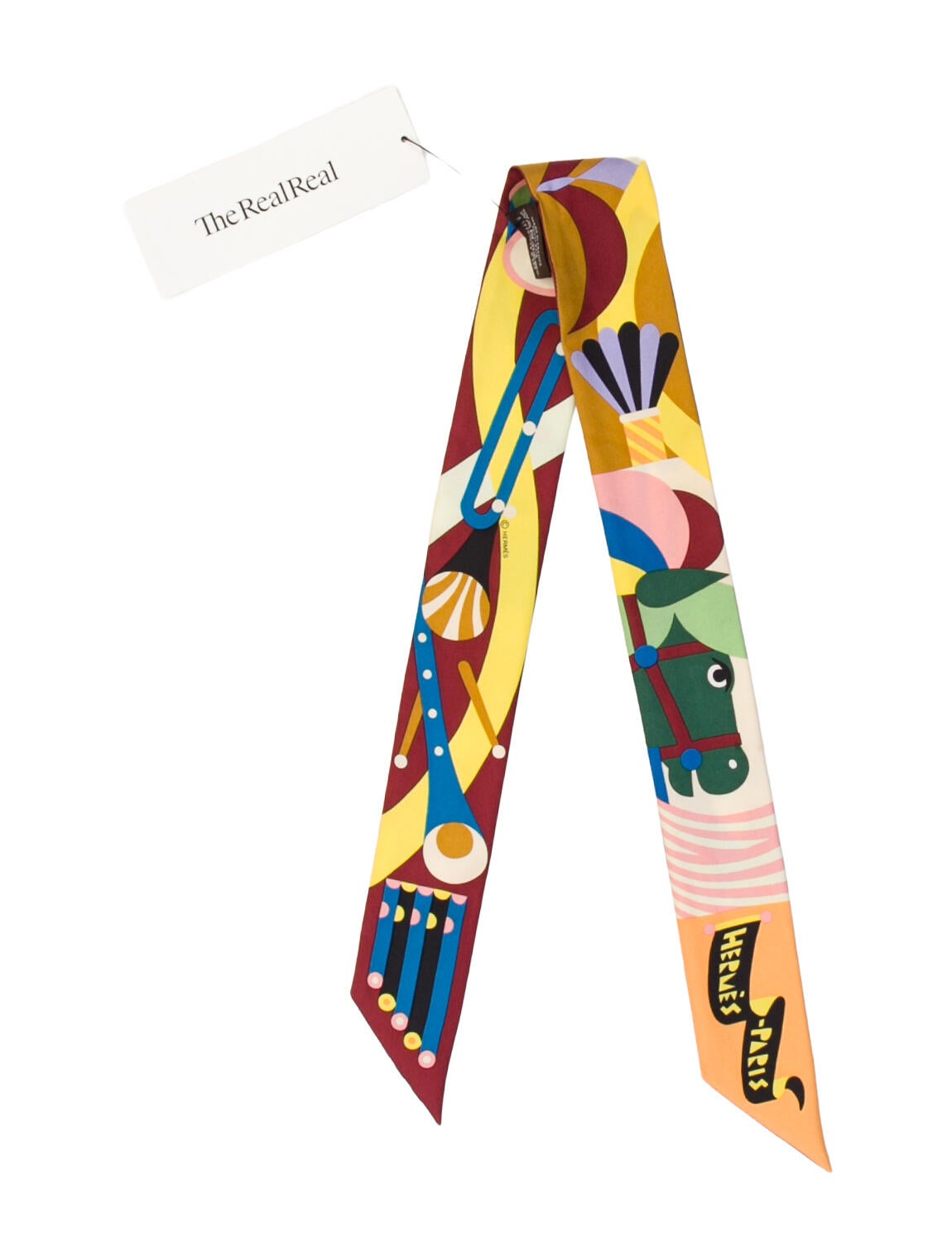 Hermès Parade en Fanfare Silk Twilly Scarf