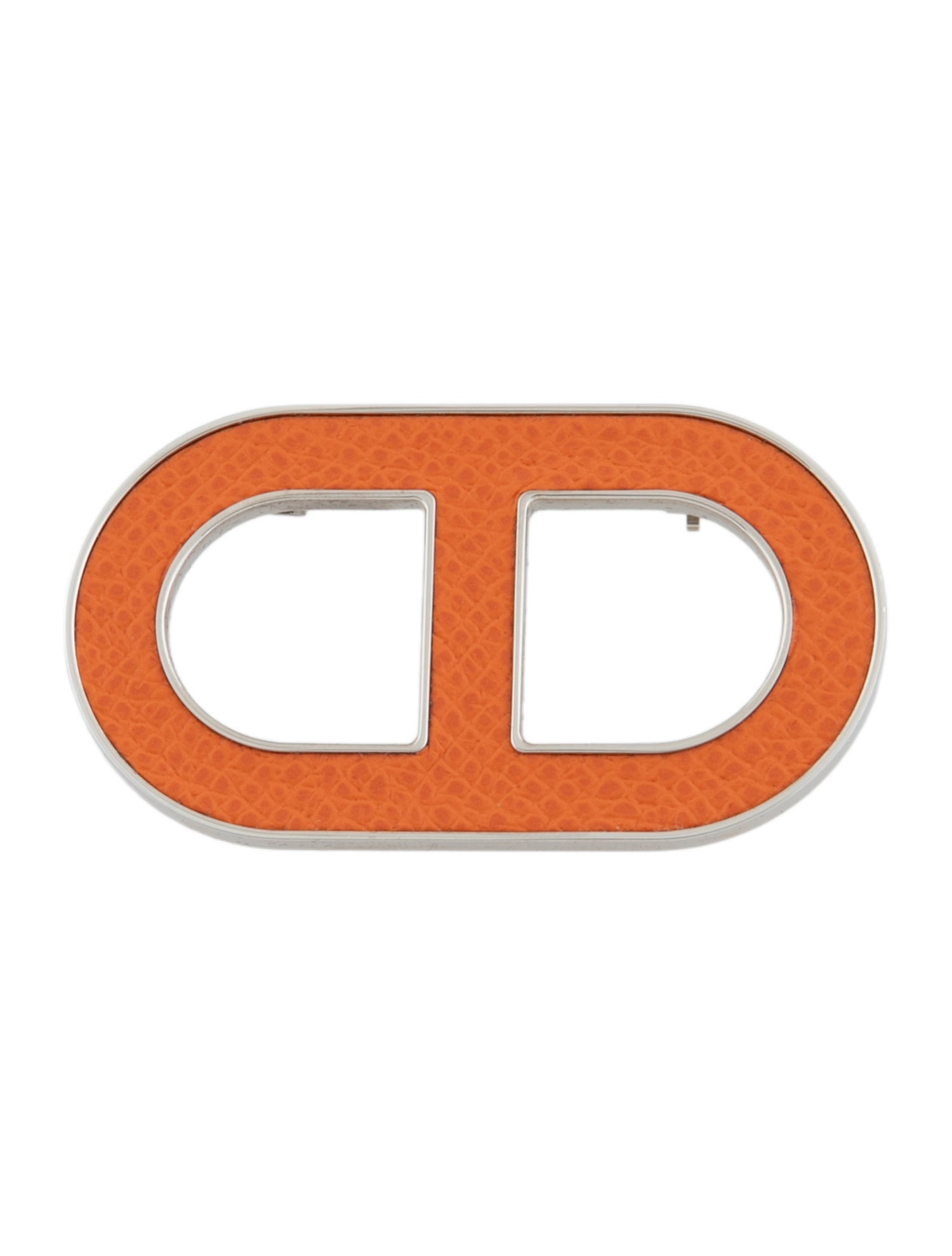 Hermès Leather Chaine d'Ancre Brooch