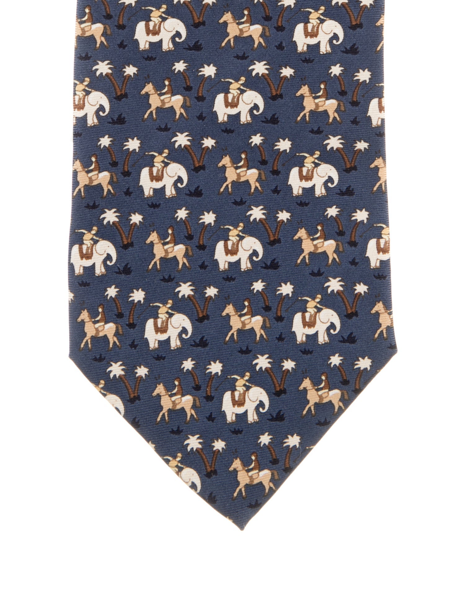 Hermès Pattern Silk Tie