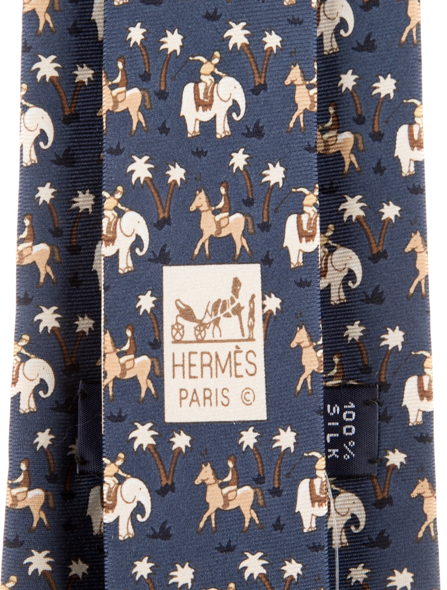 Hermès Pattern Silk Tie