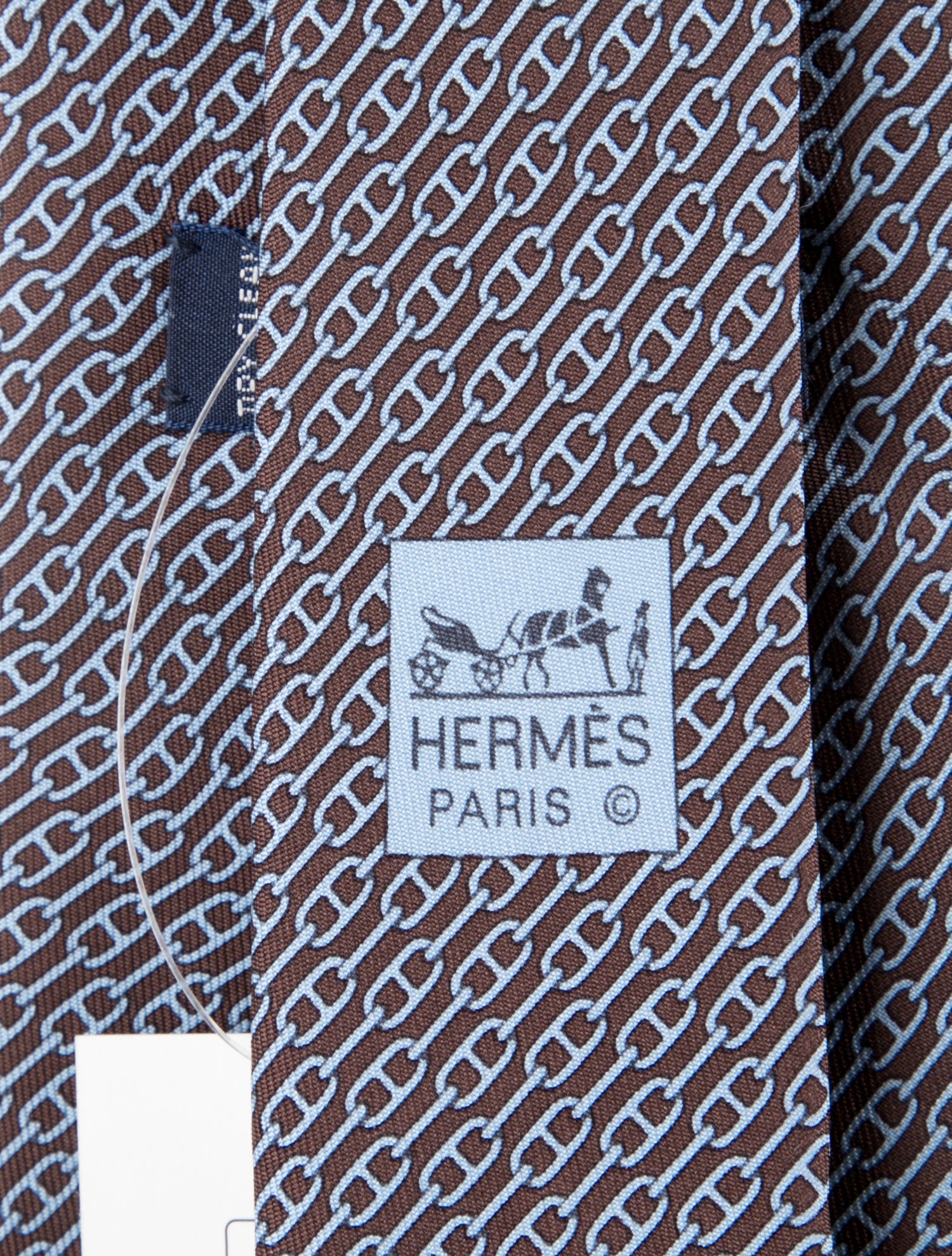 Hermès Pattern Wide Tie
