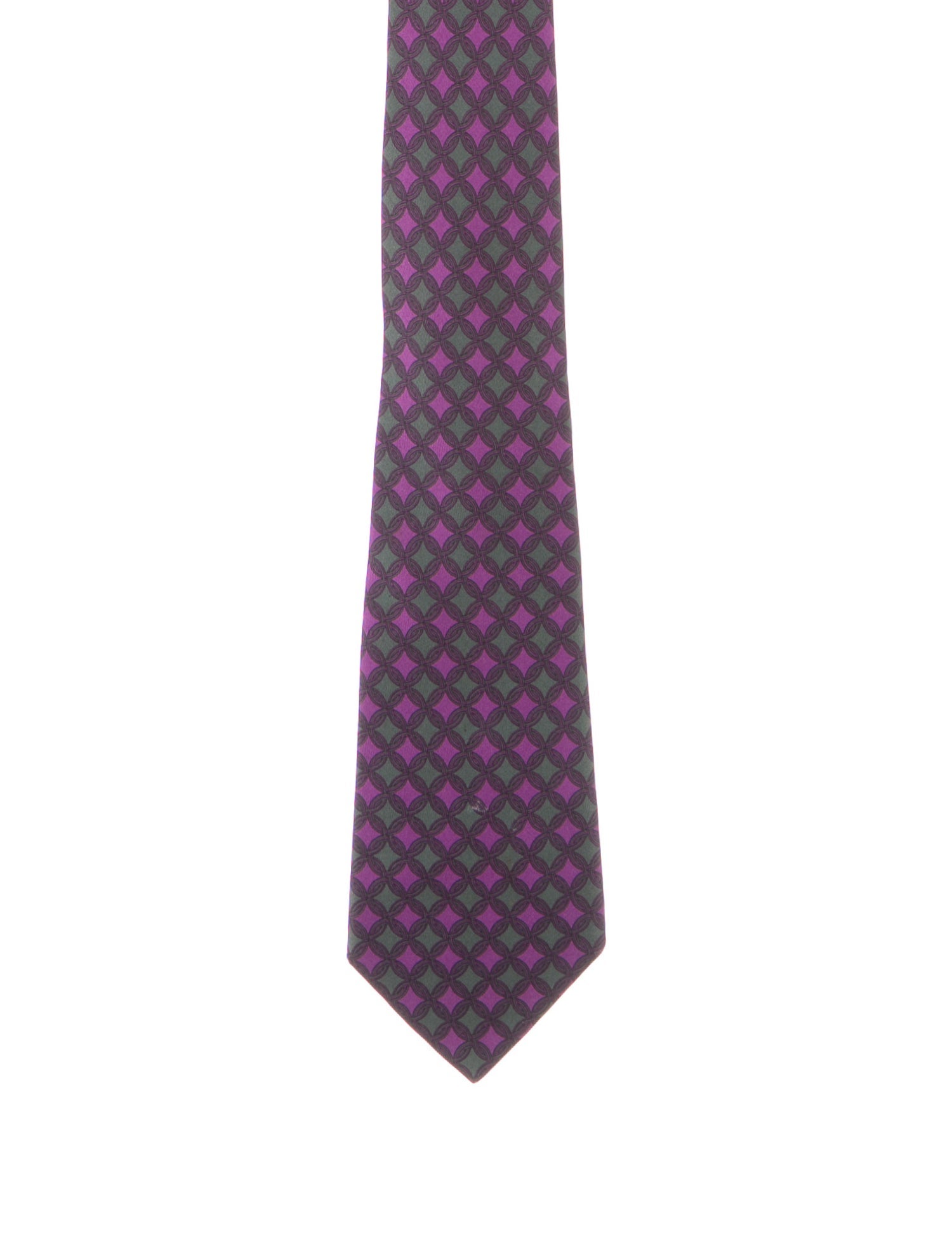 Hermès Pattern Print SIlk Tie