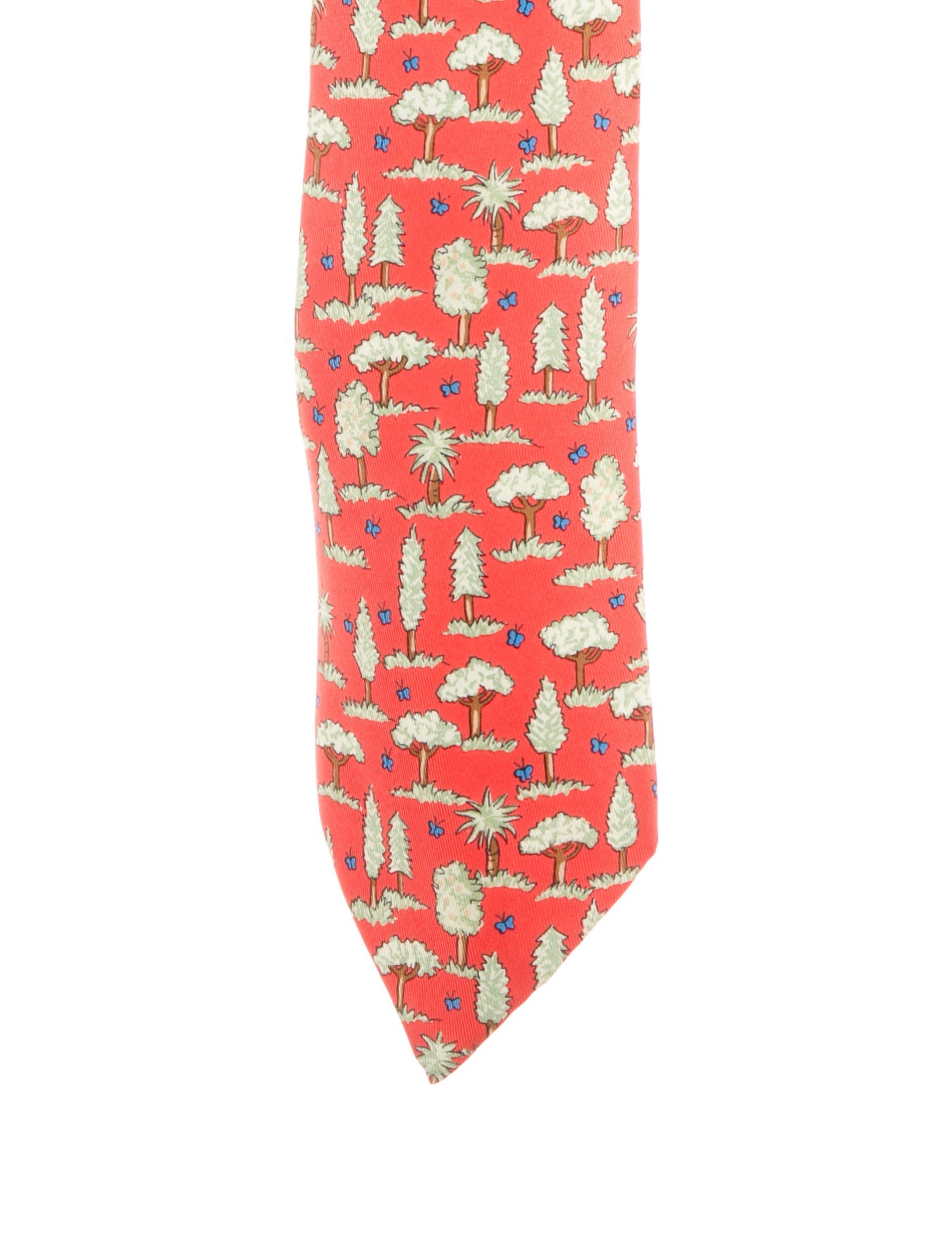 Hermès Pattern Print Silk Tie