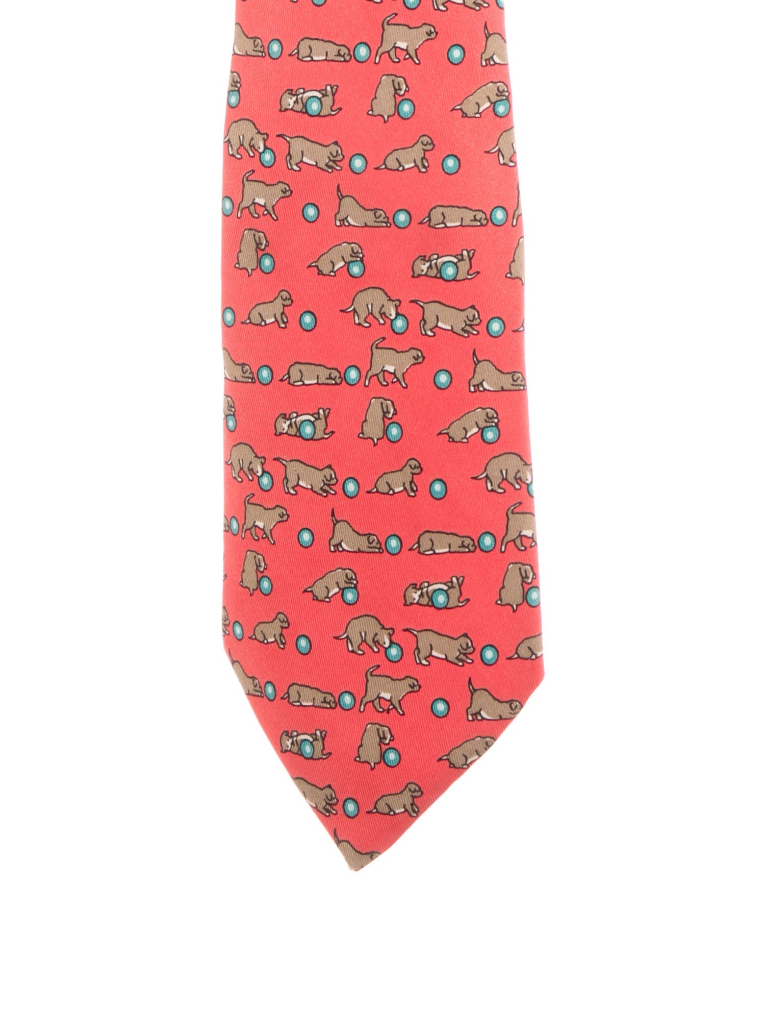 Hermès Pattern Print Silk Tie