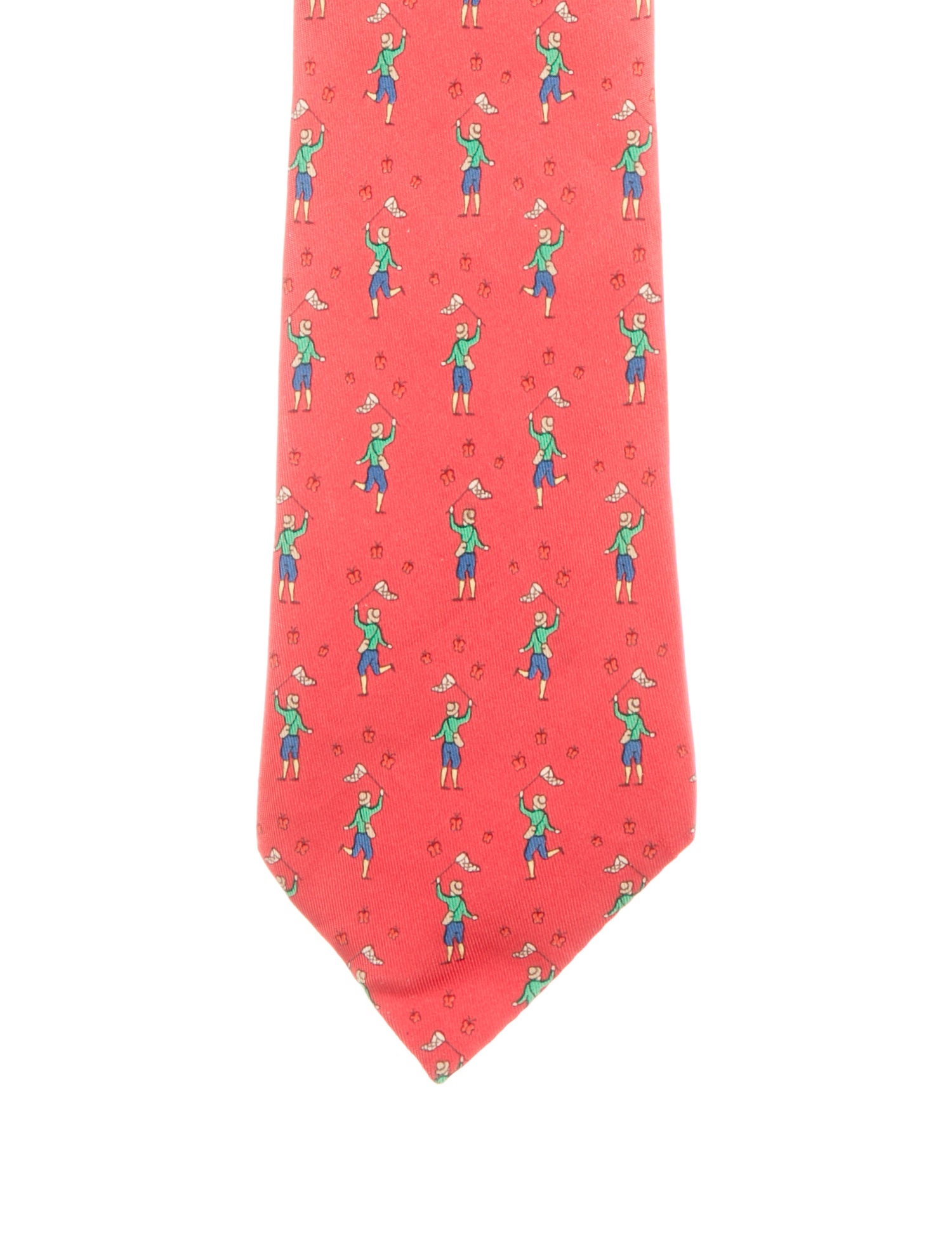 Hermès Pattern Print Silk Tie