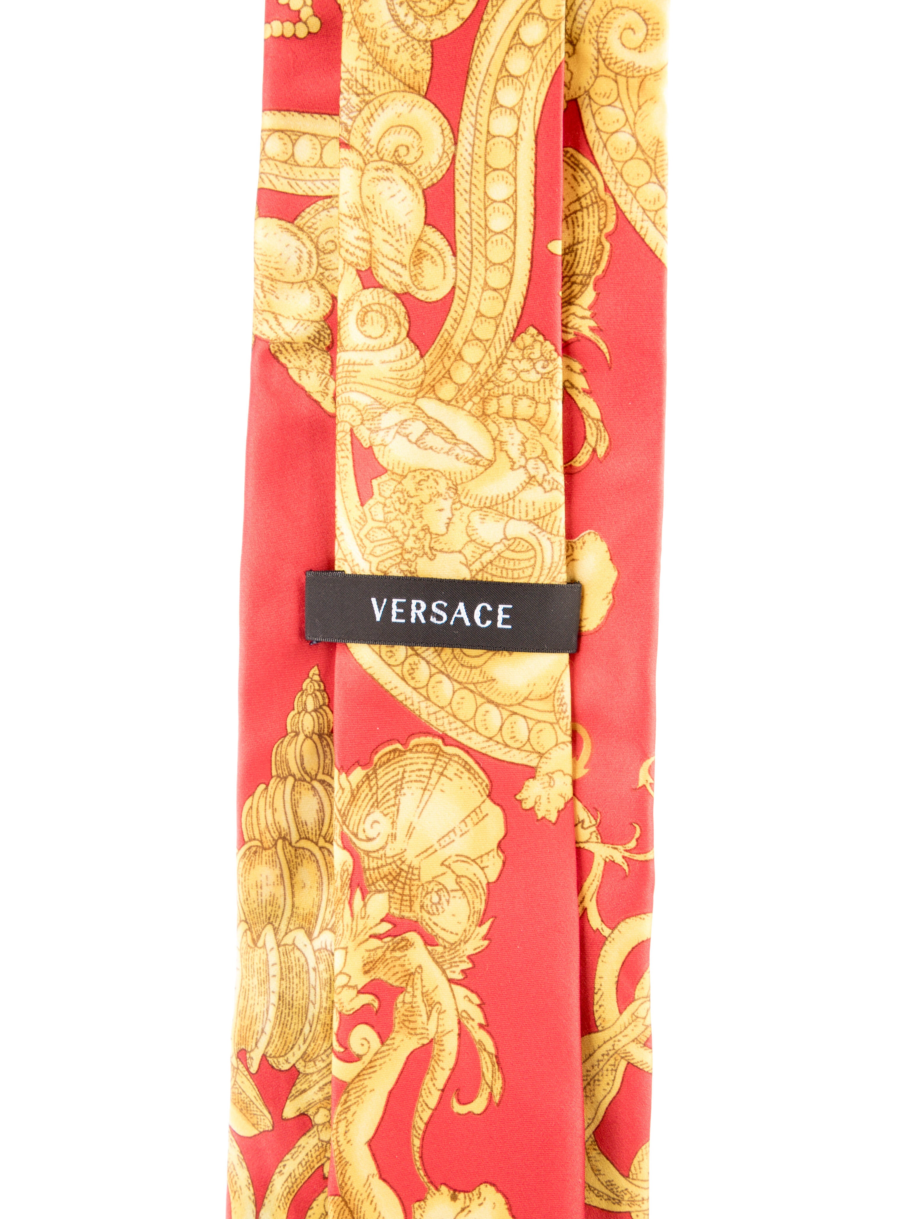 Versace Silk Baroque Printed Tie
