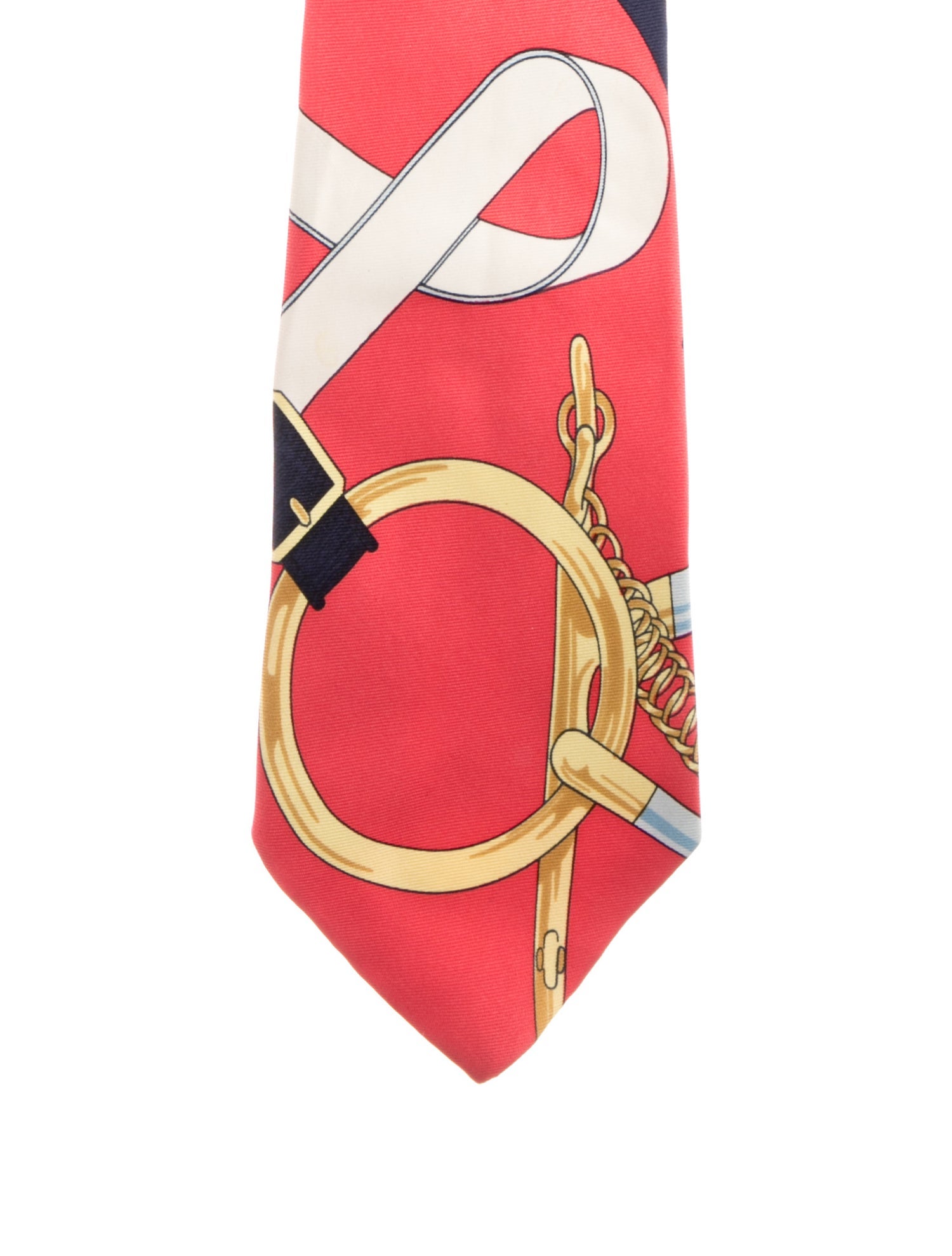 Hermès Pattern Print Silk Tie